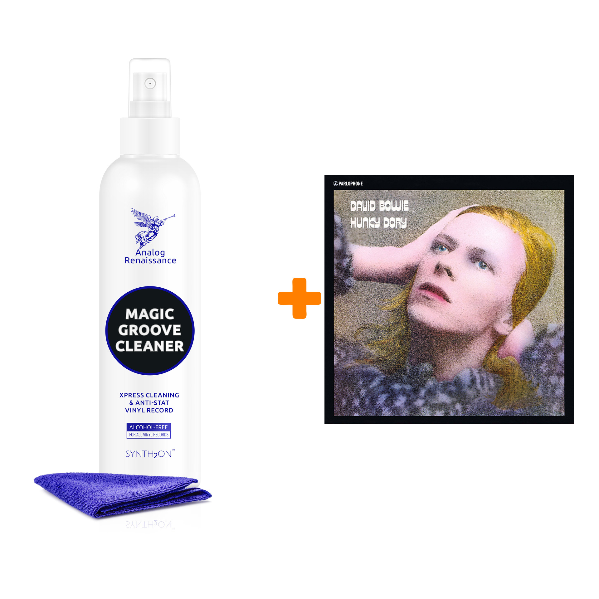 

BOWIE DAVID Hunky Dory LP + Спрей для очистки LP с микрофиброй 250мл Набор