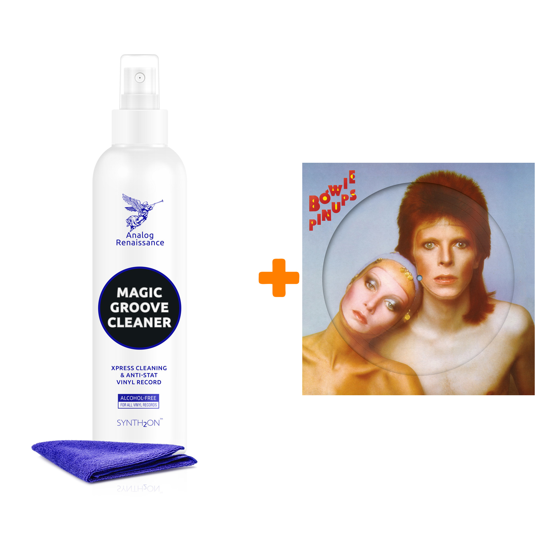 

BOWIE DAVID Pin Ups Picture Vinyl LP + Спрей для очистки LP с микрофиброй 250мл Набор