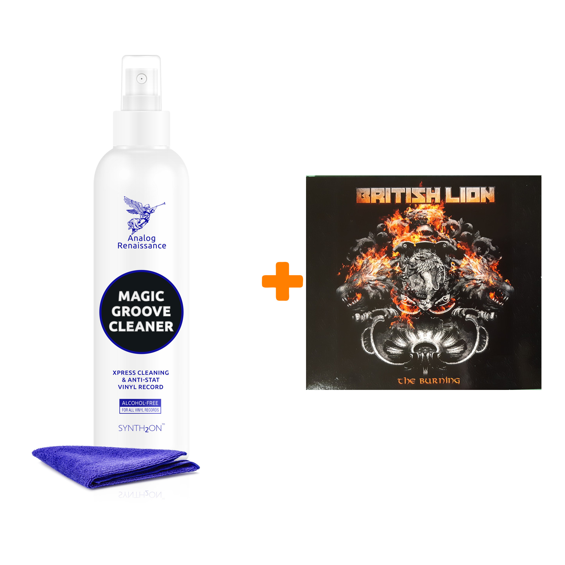 

BRITISH LION The Burning 2LP + Спрей для очистки LP с микрофиброй 250мл Набор
