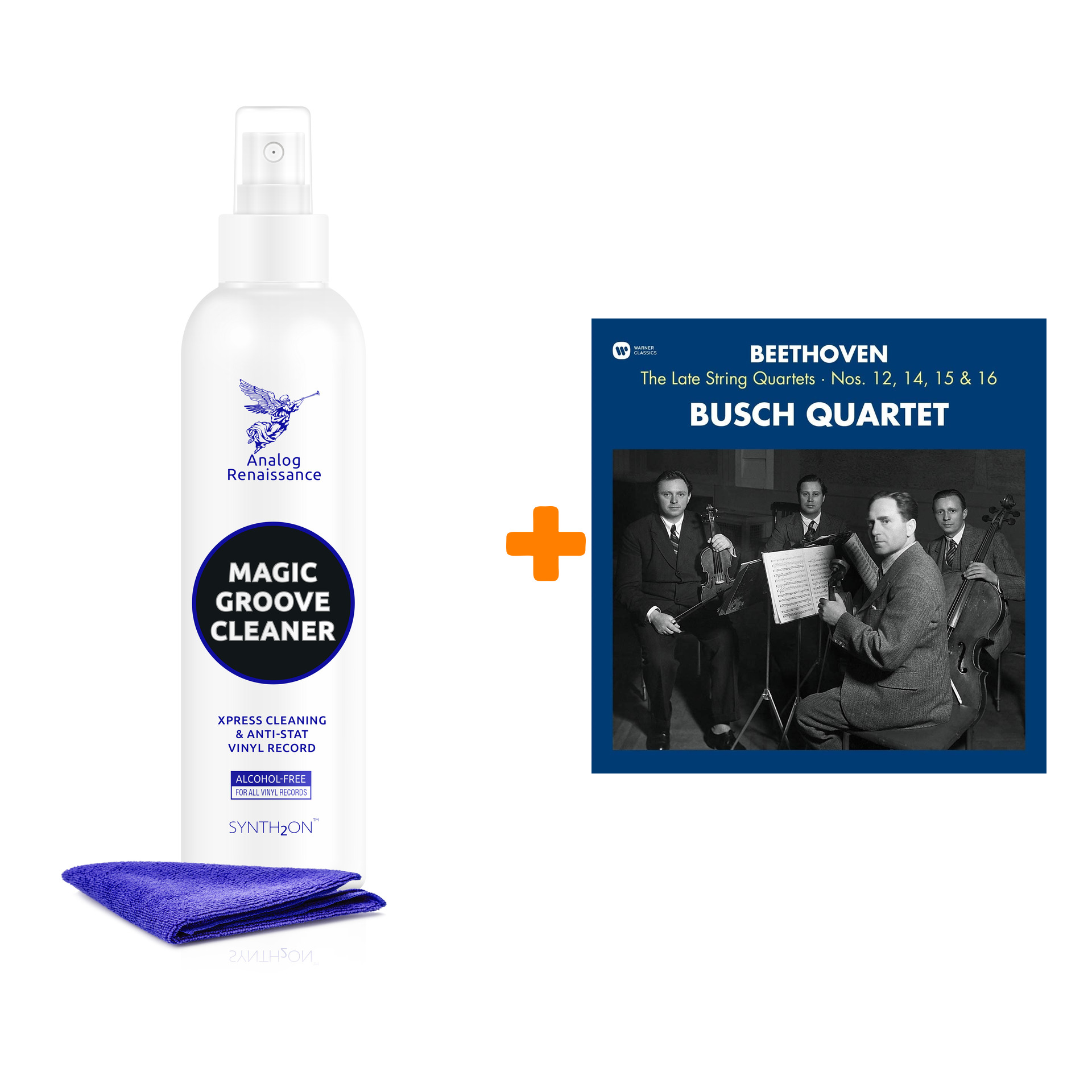 

BUSCH QUARTET Beethoven The Late String Quartets 3LP + Спрей для очистки LP с микрофиброй 250мл Набор