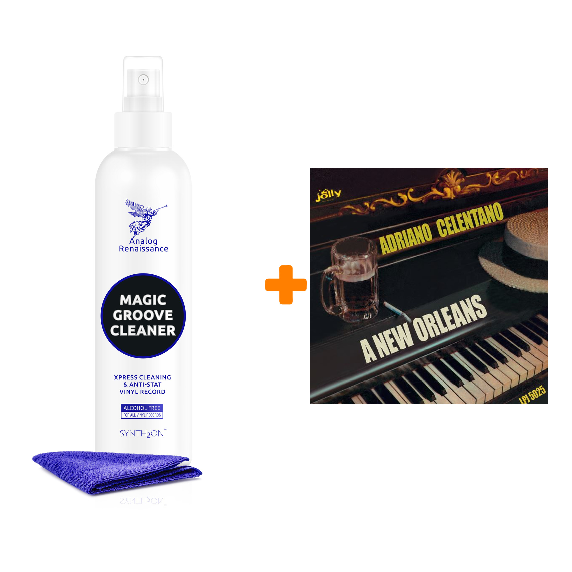 

CELENTANO ADRIANO A New Orleans LP + Спрей для очистки LP с микрофиброй 250мл Набор