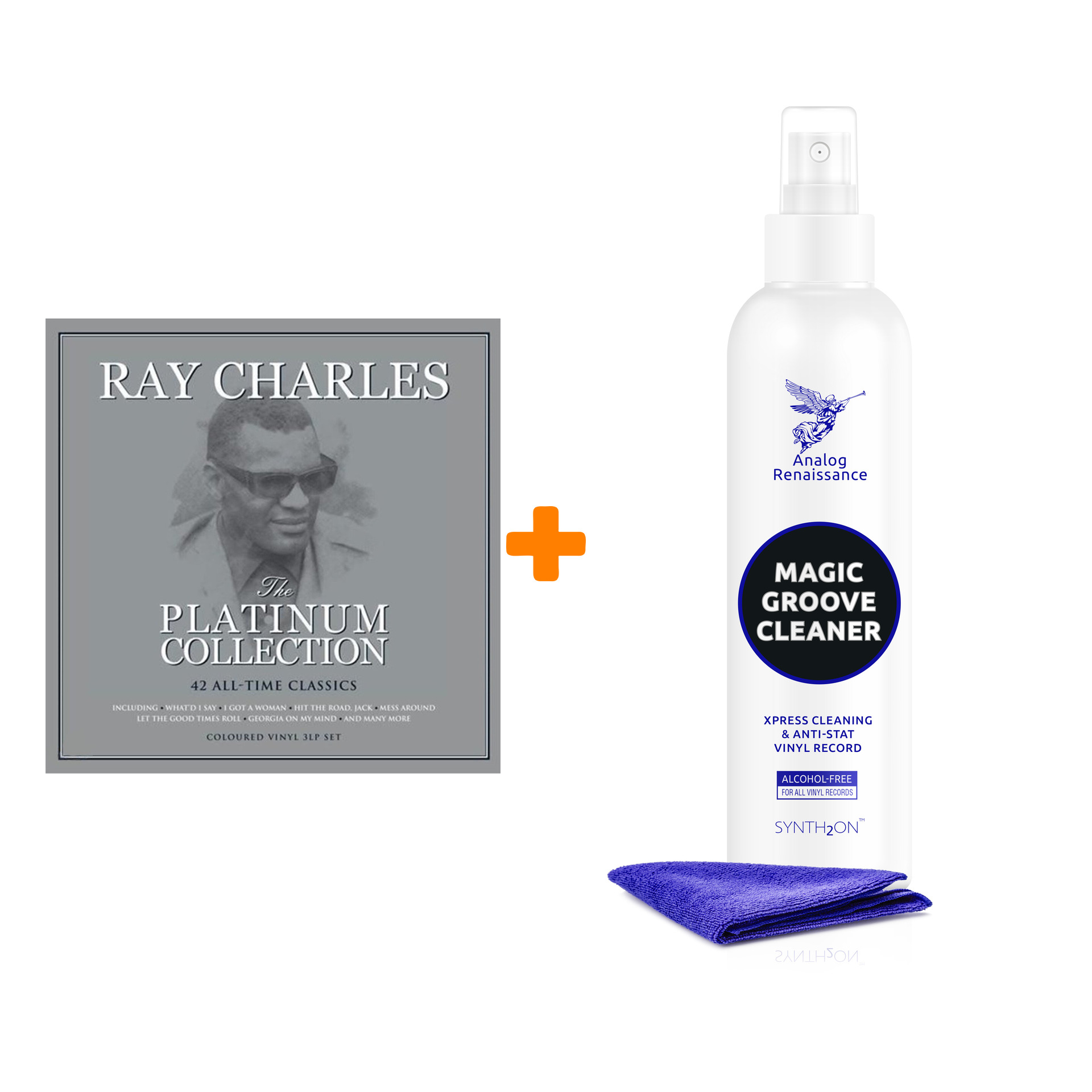 цена CHARLES RAY The Platinum Collection 3LP + Спрей для очистки LP с микрофиброй 250мл Набор