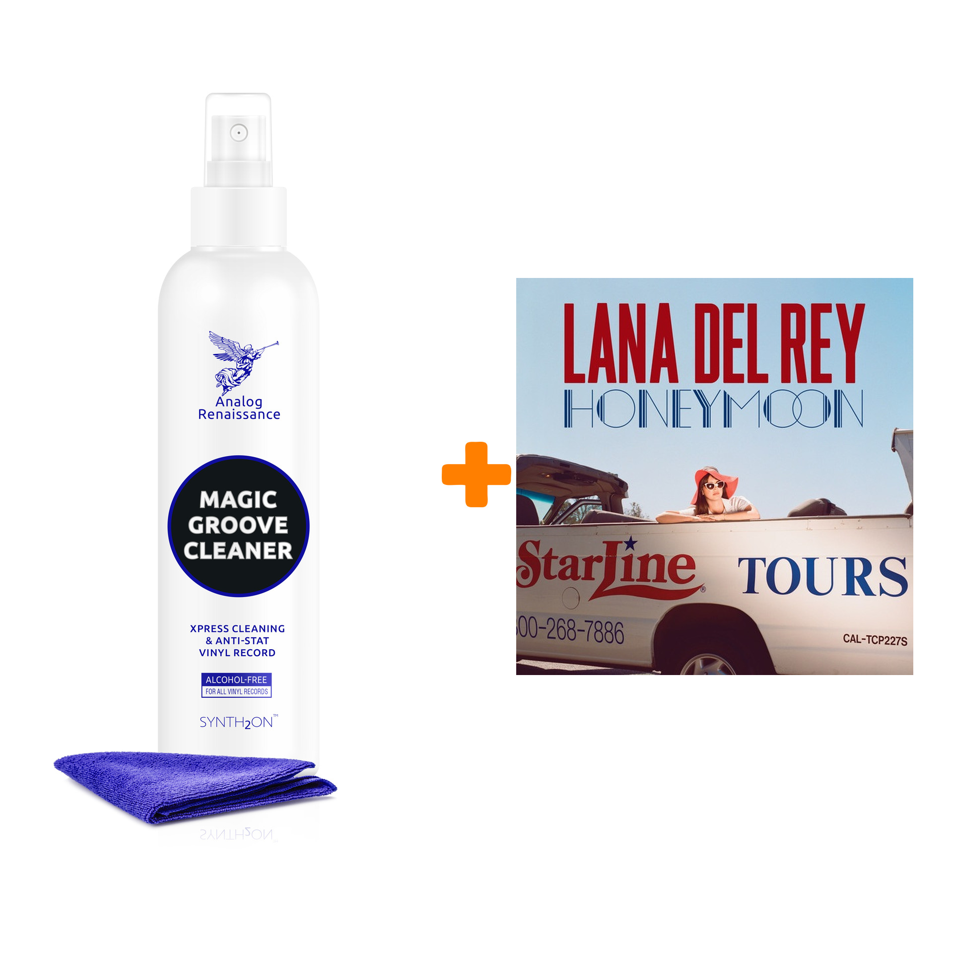DEL REY LANA Honeymoon 2LP + Спрей для очистки LP с микрофиброй 250мл Набор цена и фото
