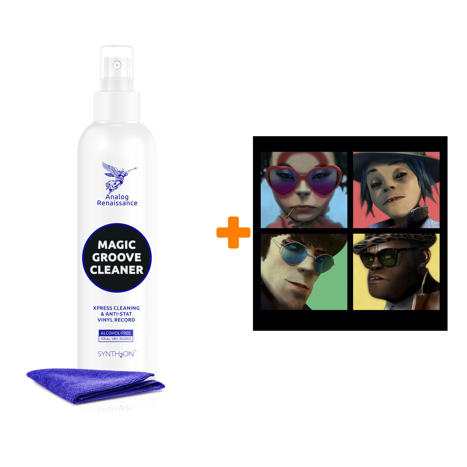

GORILLAZ Humanz 2LP + Спрей для очистки LP с микрофиброй 250мл Набор