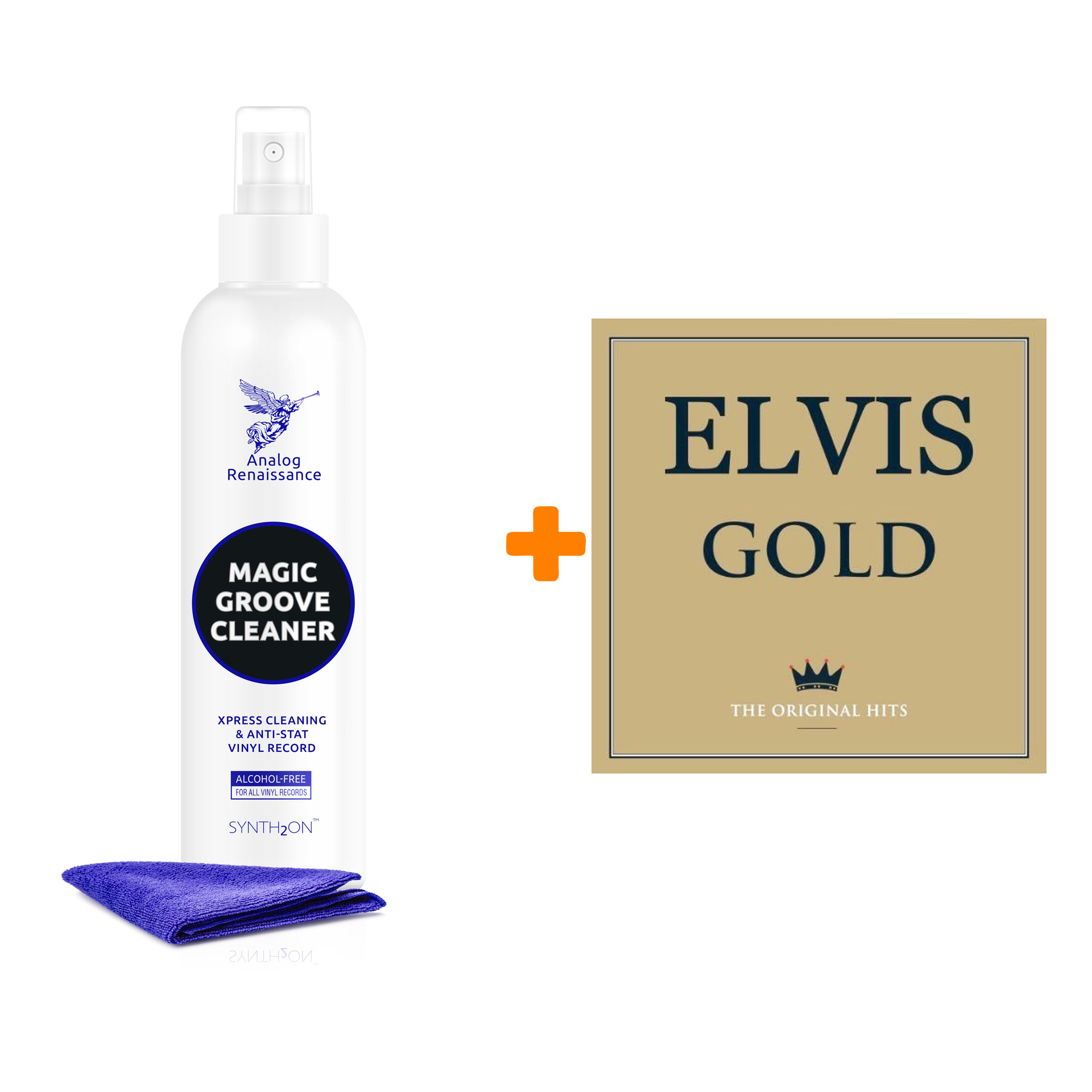 цена PRESLEY ELVIS Gold 2LP + Спрей для очистки LP с микрофиброй 250мл Набор