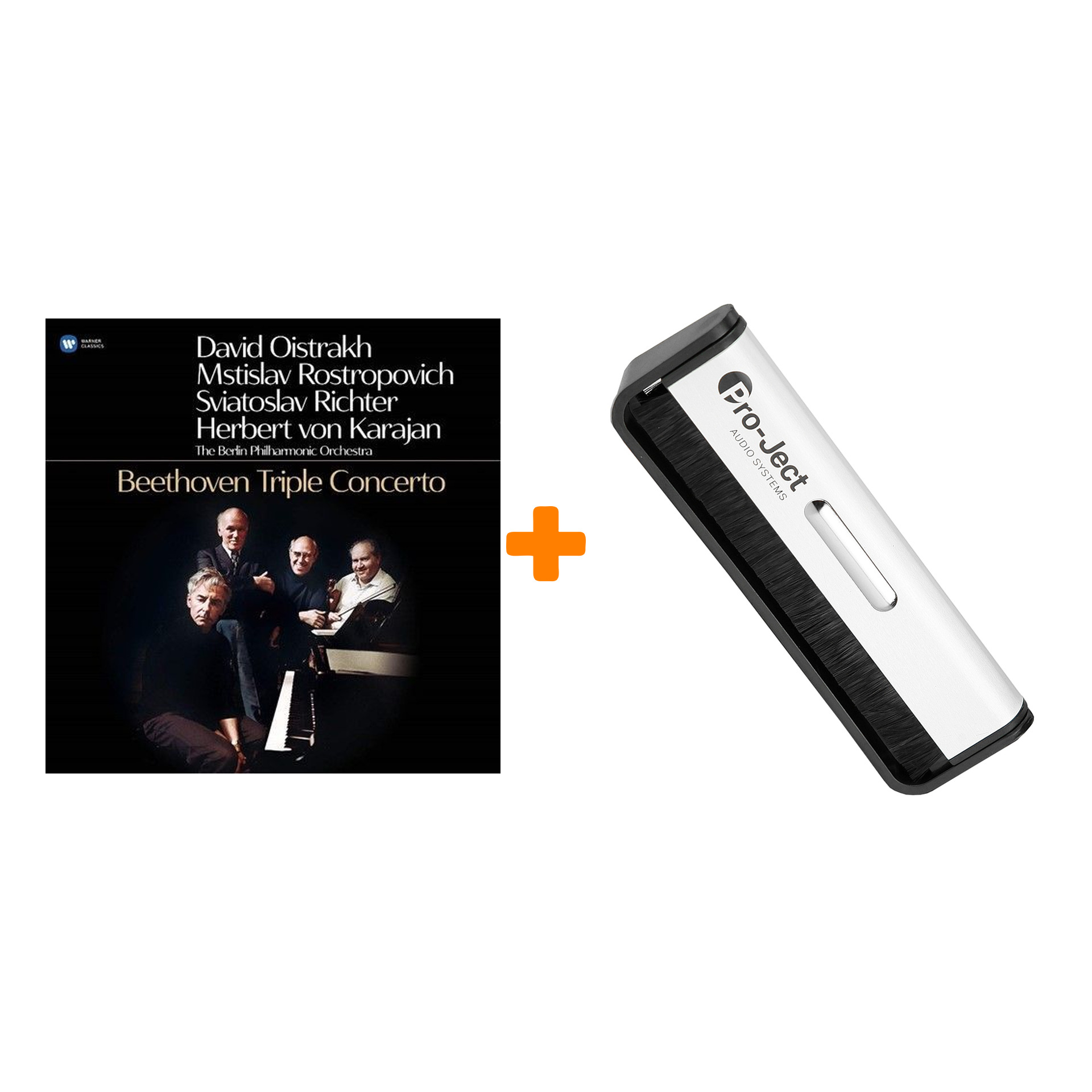 

OISTRAKH DAVID & ROSTROPOVICH MSTISLAV & RICHTER SVIATOSLAV & KARAJAN HERBERT VON Beethoven Triple Concerto LP + Щетка для LP Brush It Набор