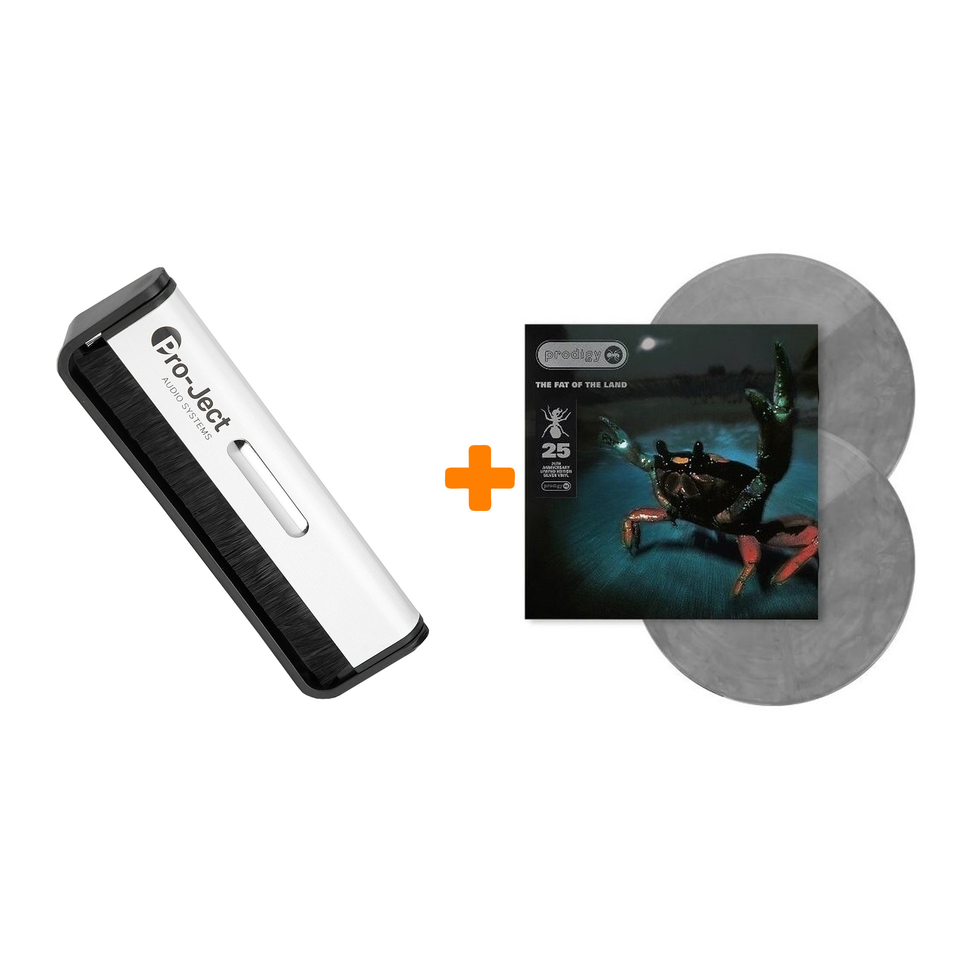 

PRODIGY The Fat Of The Land Coloured Silver Vinyl 2LP + Щетка для LP Brush It Набор