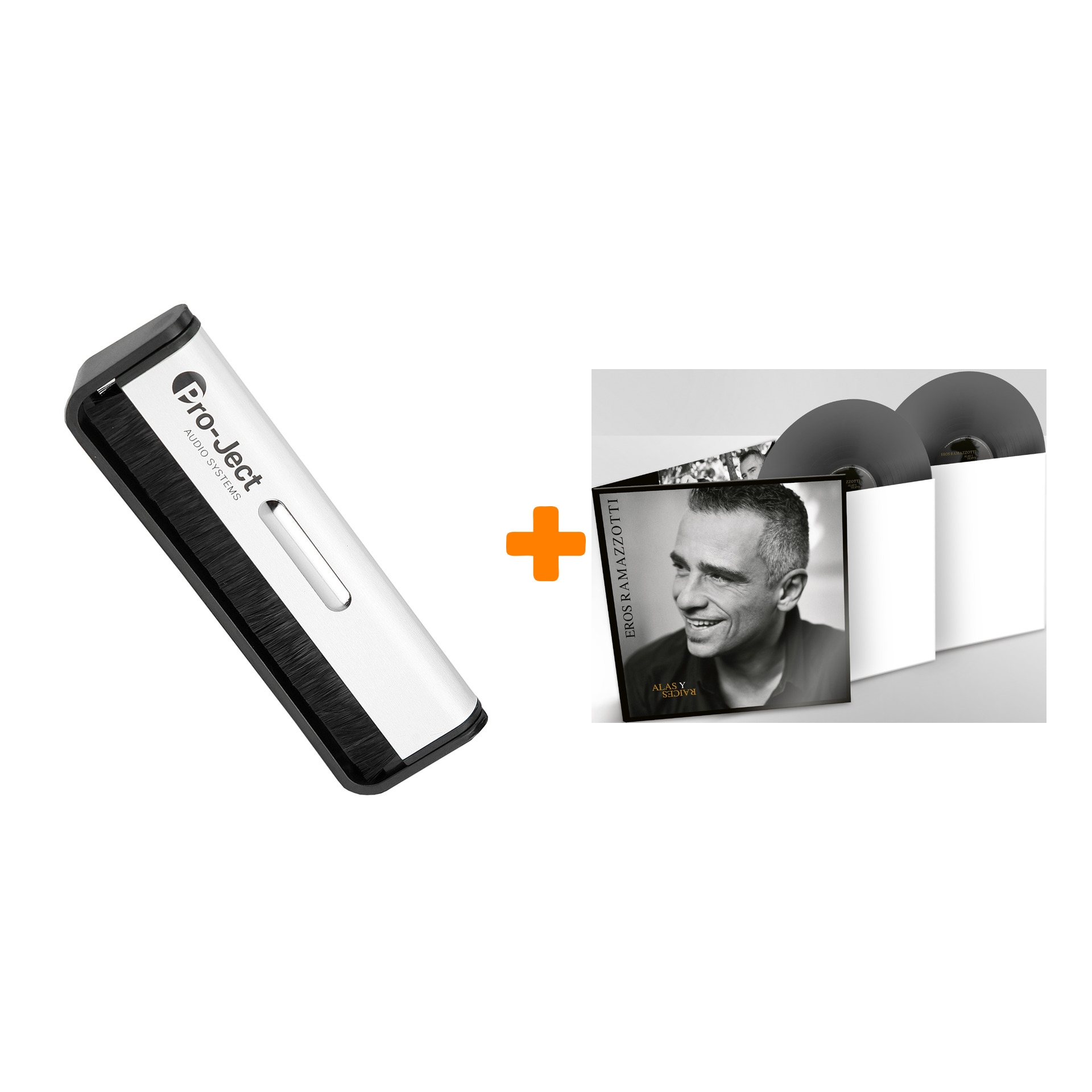 

RAMAZZOTTI EROS Alas Y Raices Spanish Version Coloured Grey Vinyl 2LP + Щетка для LP Brush It Набор