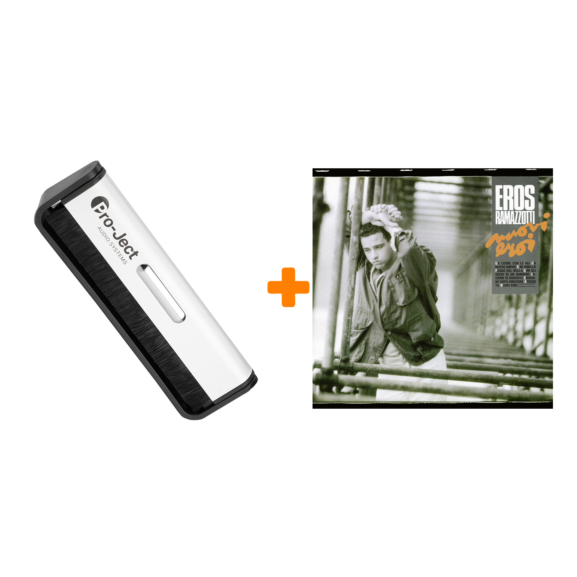 

RAMAZZOTTI EROS Nuovi Eroi 35th Anniversary Coloured Orange Vinyl LP + Щетка для LP Brush It Набор