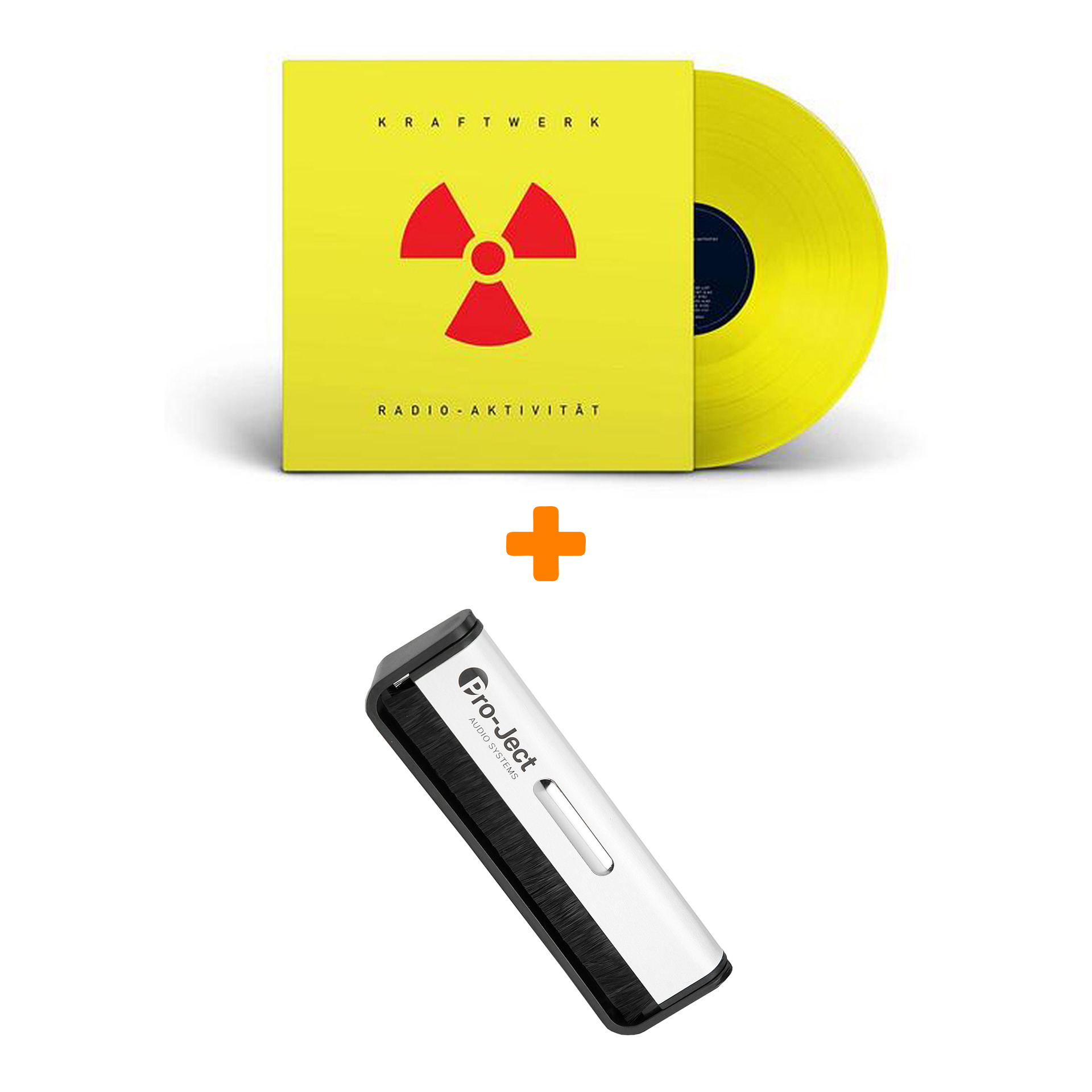

KRAFTWERK Radio-Aktivitat Coloured Yellow Vinyl LP + Щетка для LP Brush It Набор