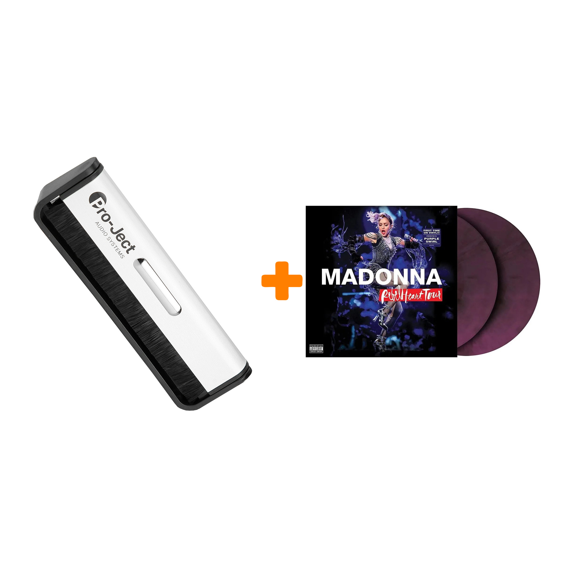 

MADONNA Rebel Heart Tour Purple Swirl Vinyl 2LP + Щетка для LP Brush It Набор