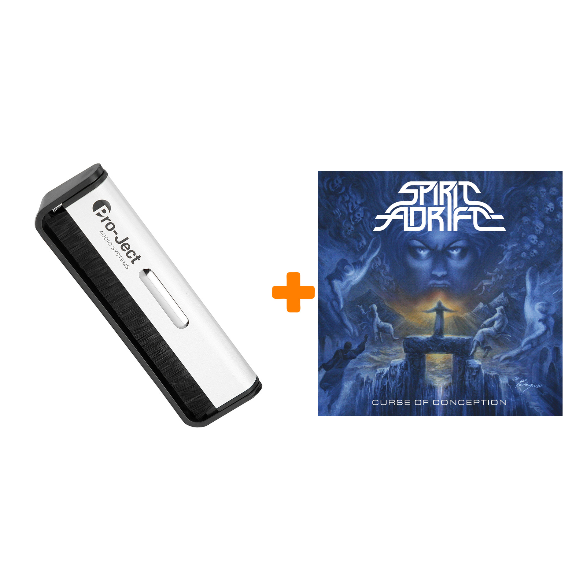 

SPIRIT ADRIFT Curse Of Conception Transparent Blue Vinyl LP + Щетка для LP Brush It Набор