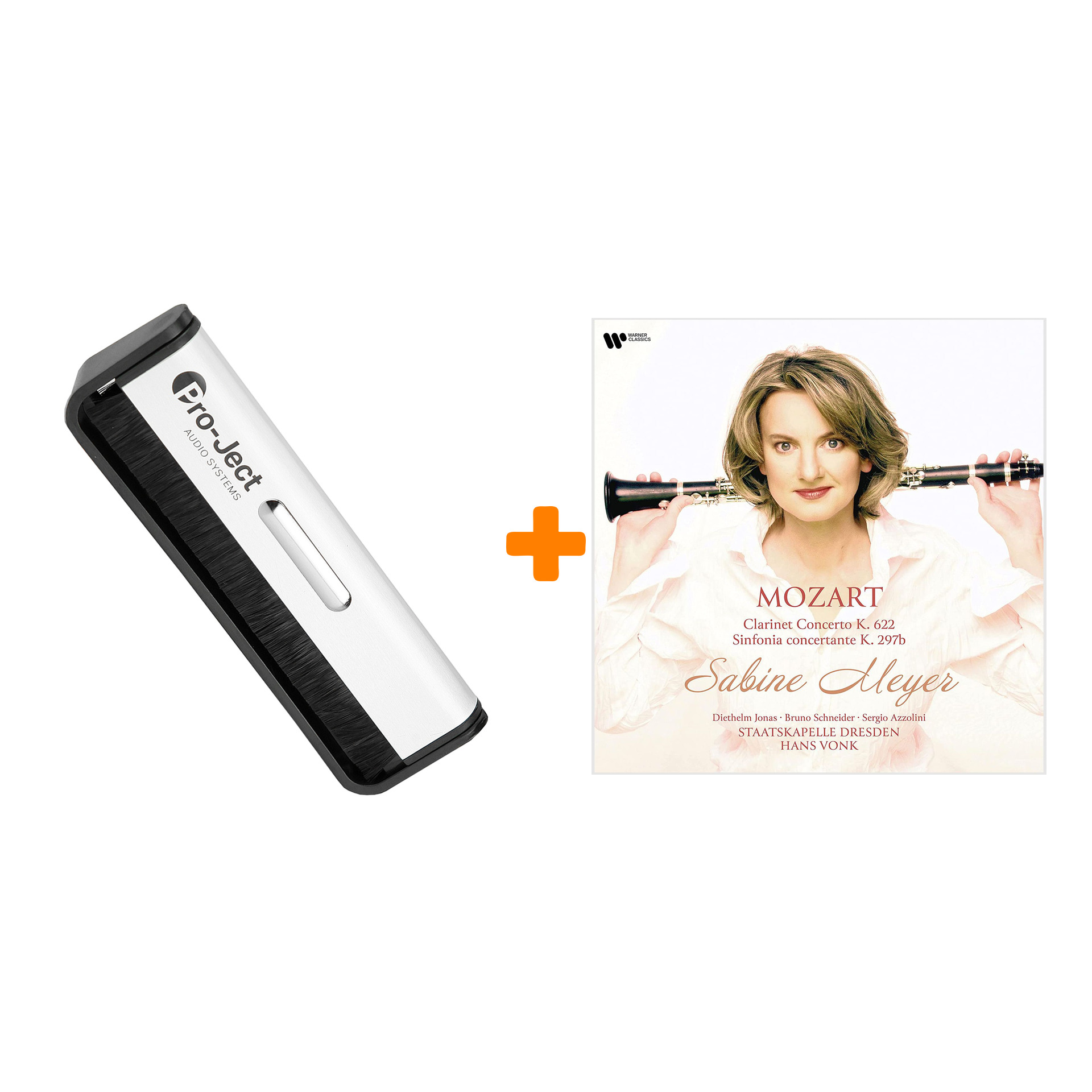

SABINE MEYER AND STAATSKAPELLE DRESDEN Mozart Clarinet Concerto K.622, Sinfonia Concertante K.297b LP + Щетка для LP Brush It Набор