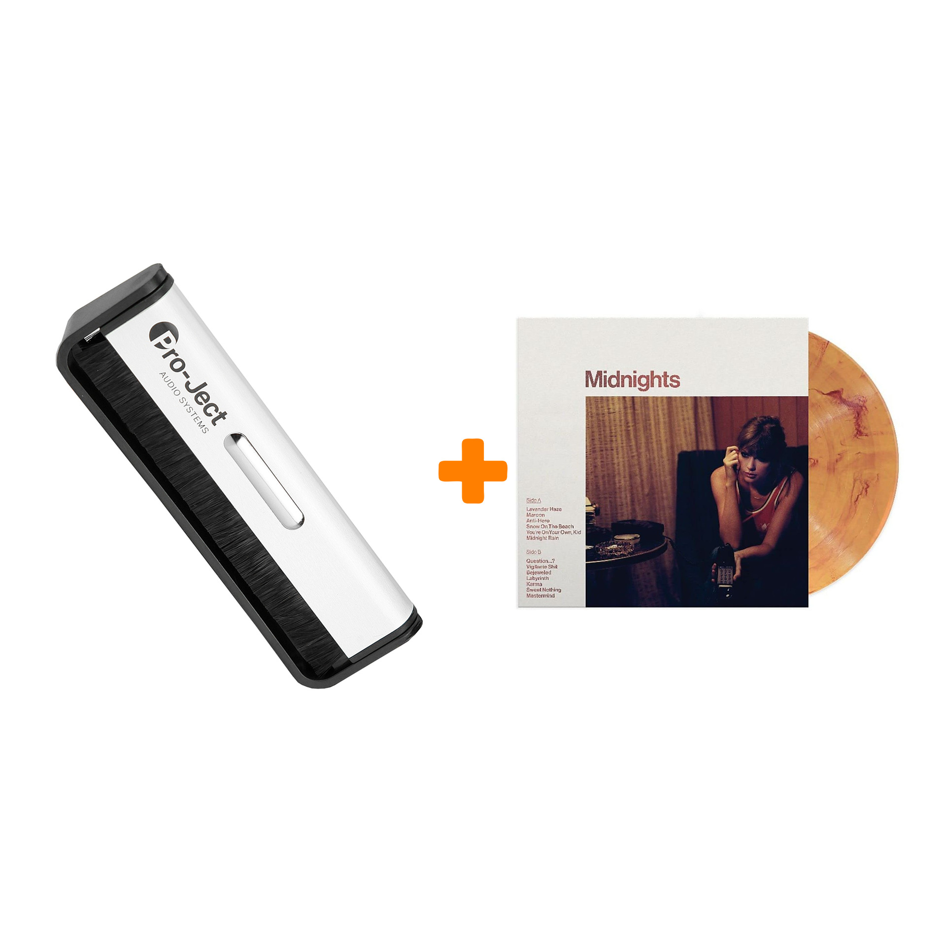 

SWIFT TAYLOR Midnights Blood Moon Marbled Vinyl LP + Щетка для LP Brush It Набор