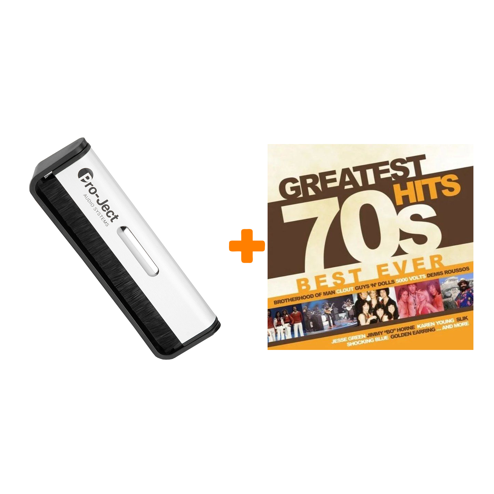 

V/A Greatest 70s Hits Best Ever Coloured Vinyl LP + Щетка для LP Brush It Набор
