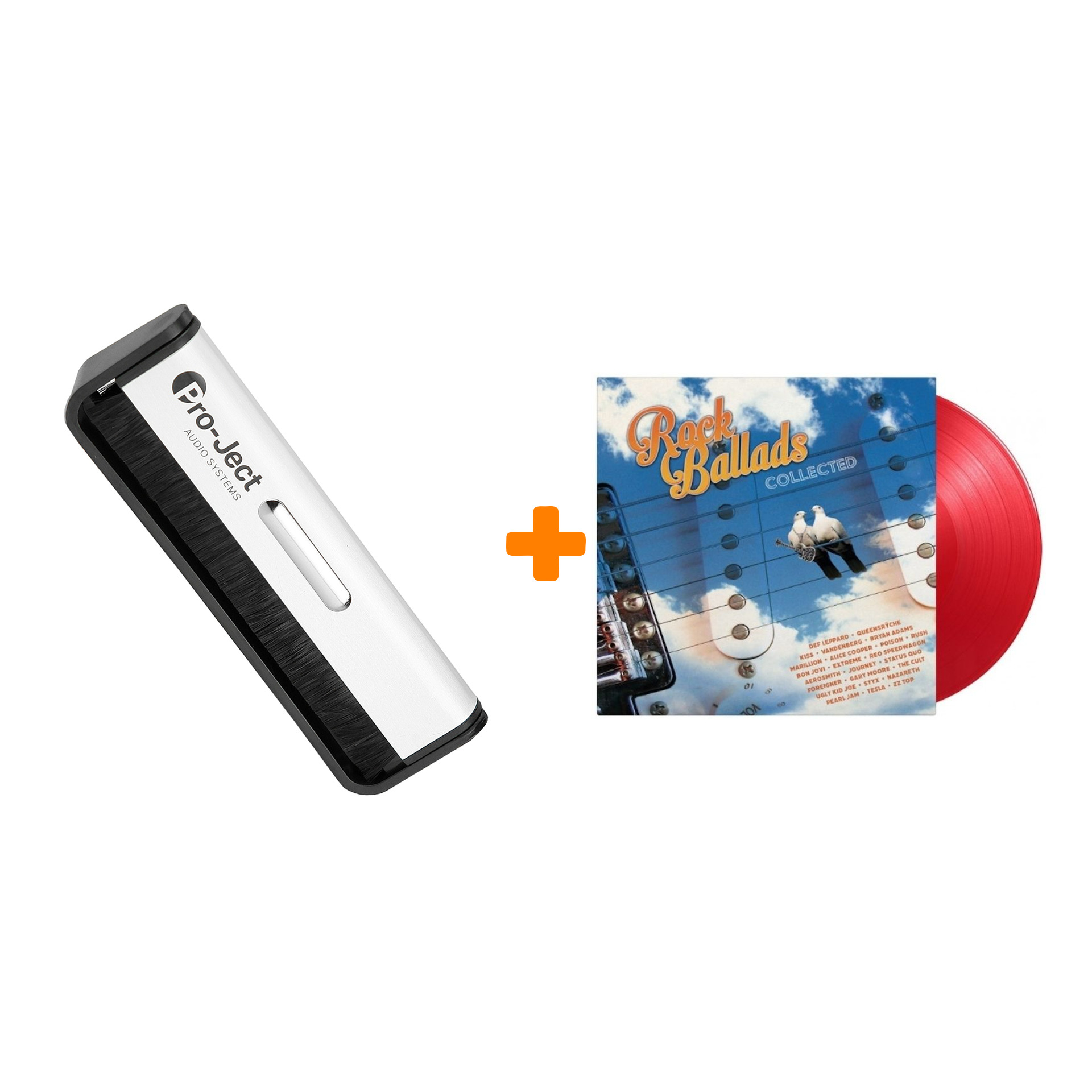 

V/A Rock Ballads Collected Coloured Translucent Red 2LP + Щетка для LP Brush It Набор