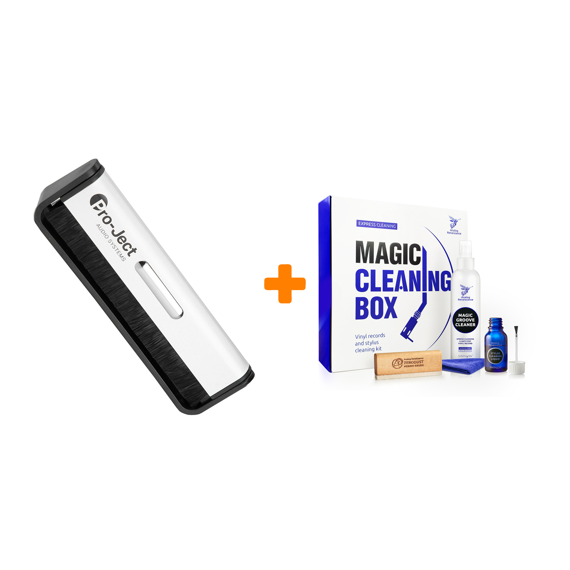 

Набор по уходу за винилом Magic Cleaning Box + Щетка для LP Brush It Набор