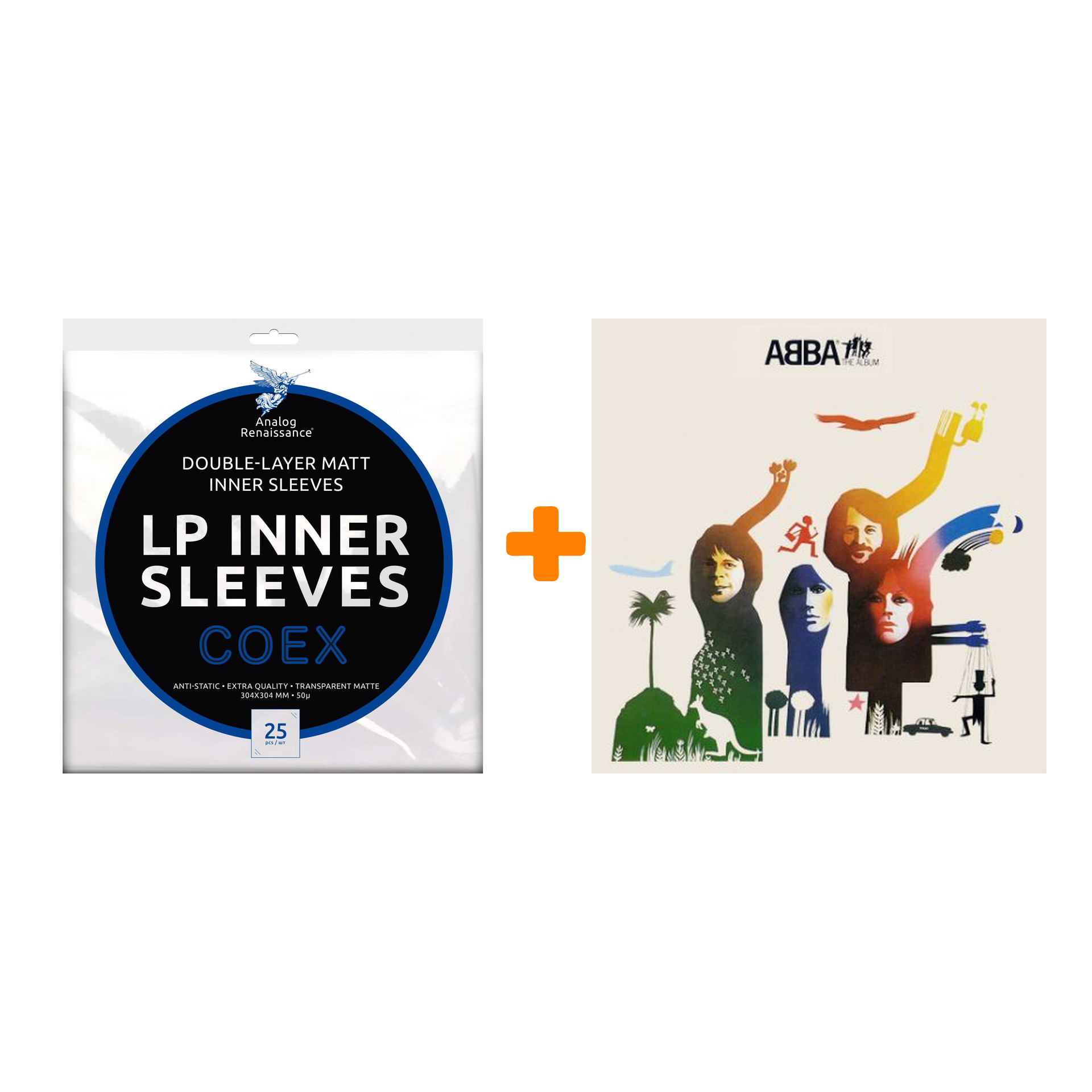 ABBA The Album LP + Конверты внутренние COEX для грампластинок 12 25шт Набор