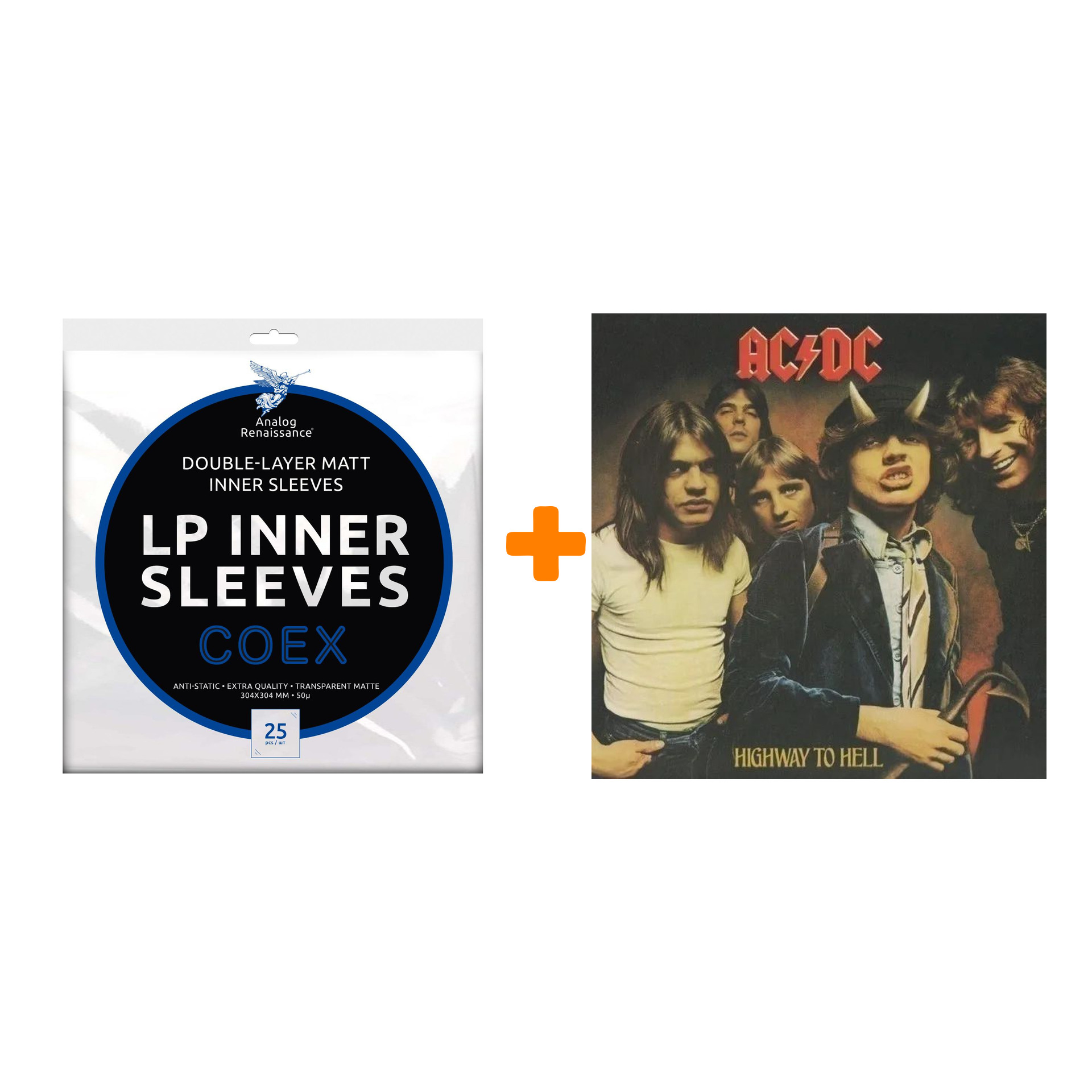 

AC/DC Highway To Hell LP + Конверты внутренние COEX для грампластинок 12" 25шт Набор