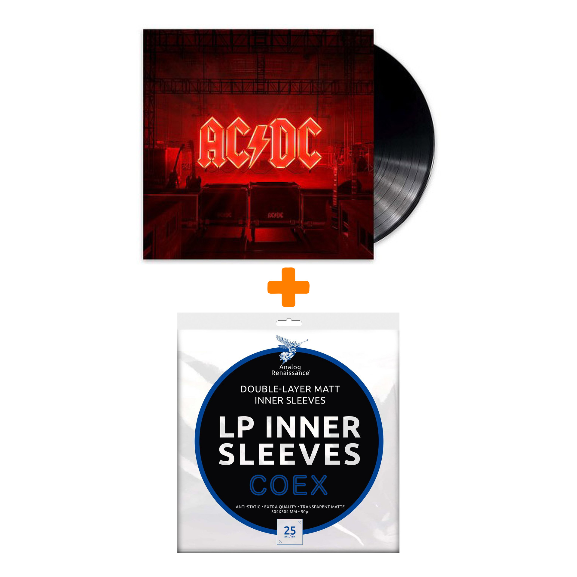 цена AC/DC Power Up LP + Конверты внутренние COEX для грампластинок 12 25шт Набор