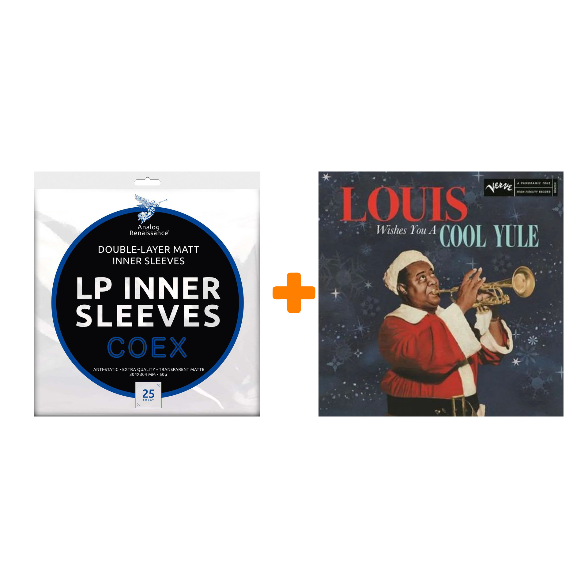 

ARMSTRONG LOUIS Louis Wishes You A Cool Yule Coloured Red Vinyl LP + Конверты внутренние COEX для грампластинок 12" 25шт Набор