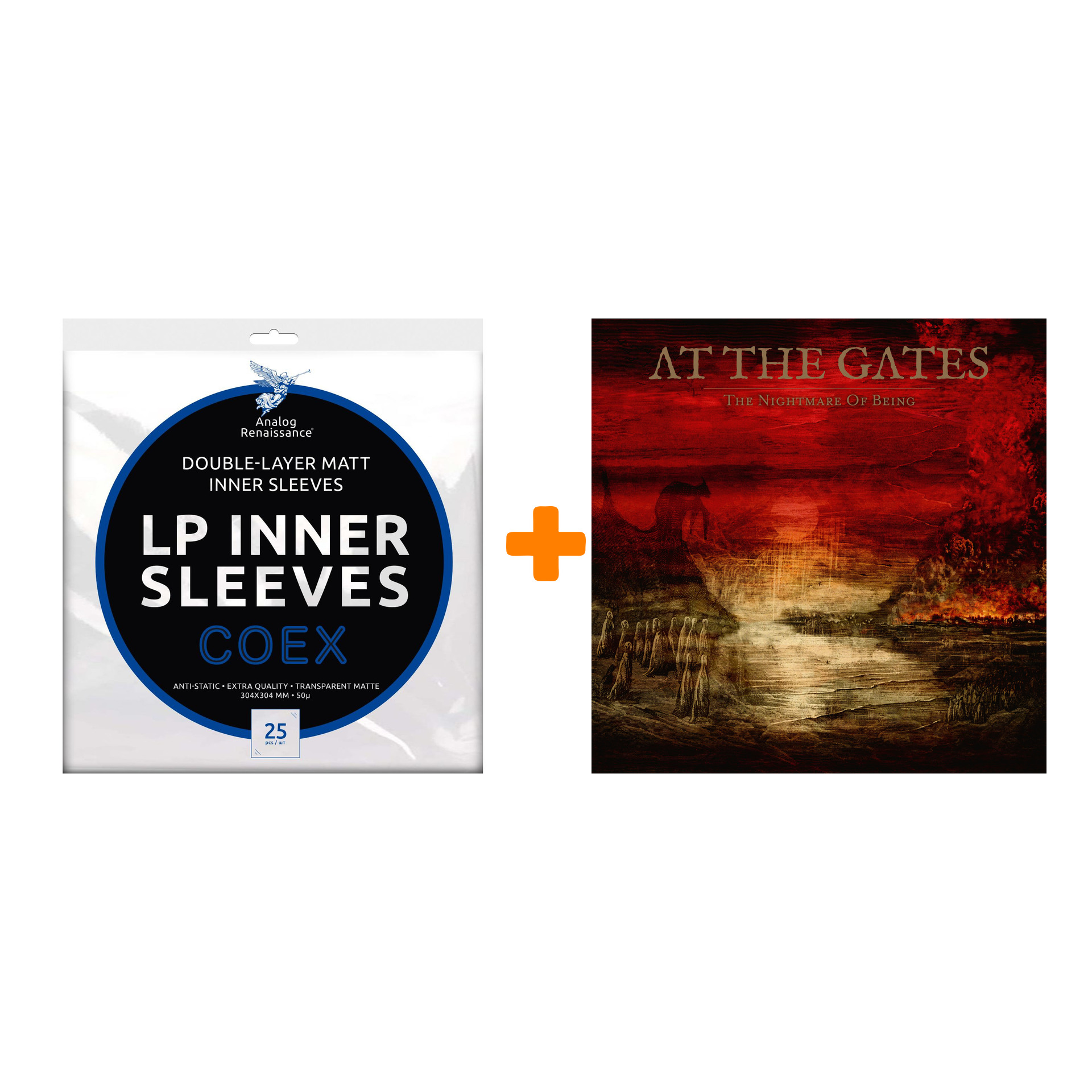 

AT THE GATES The Nightmare Of Being LP + Конверты внутренние COEX для грампластинок 12" 25шт Набор