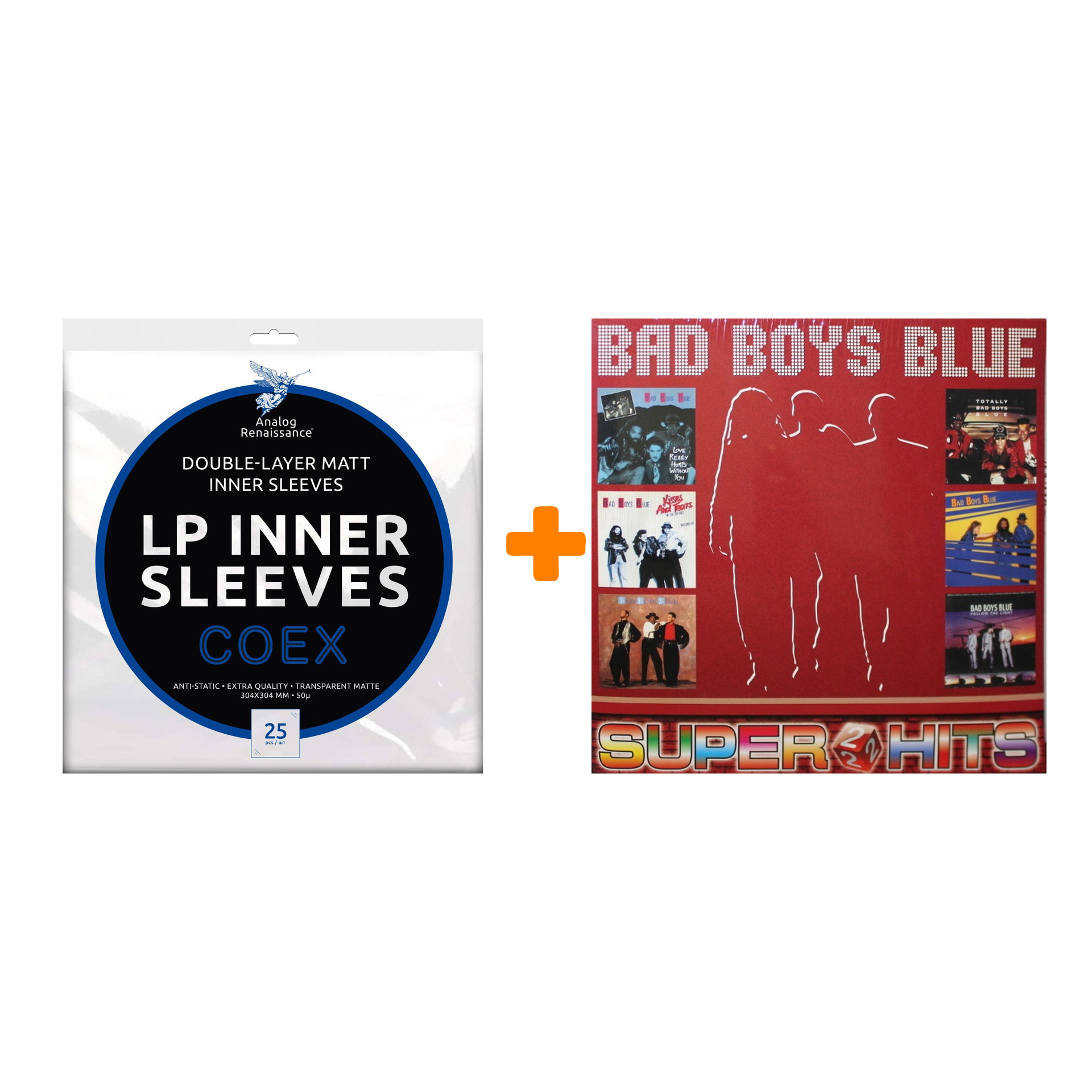 

BAD BOYS BLUE Super Hits 2 LP + Конверты внутренние COEX для грампластинок 12" 25шт Набор