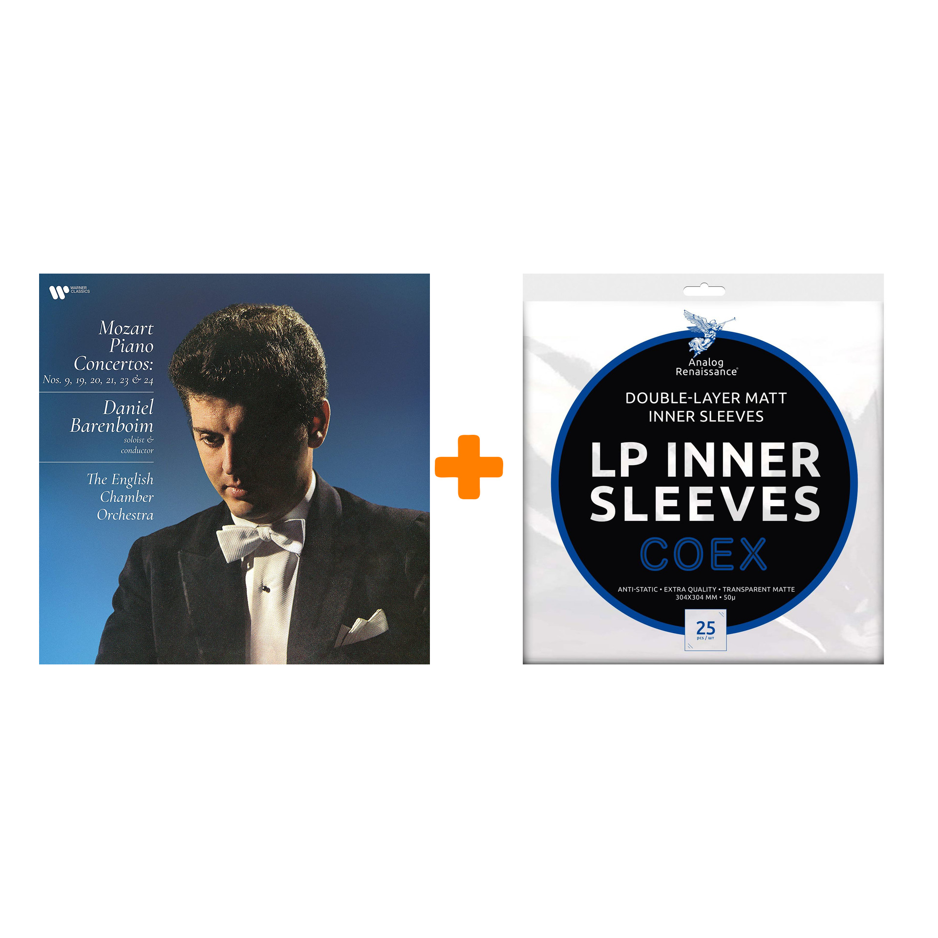 

BARENBOIM DANIEL & THE ENGLISH CHAMBER ORCHESTRA Mozart Piano Concertos 4LP + Конверты внутренние COEX для грампластинок 12" 25шт Набор