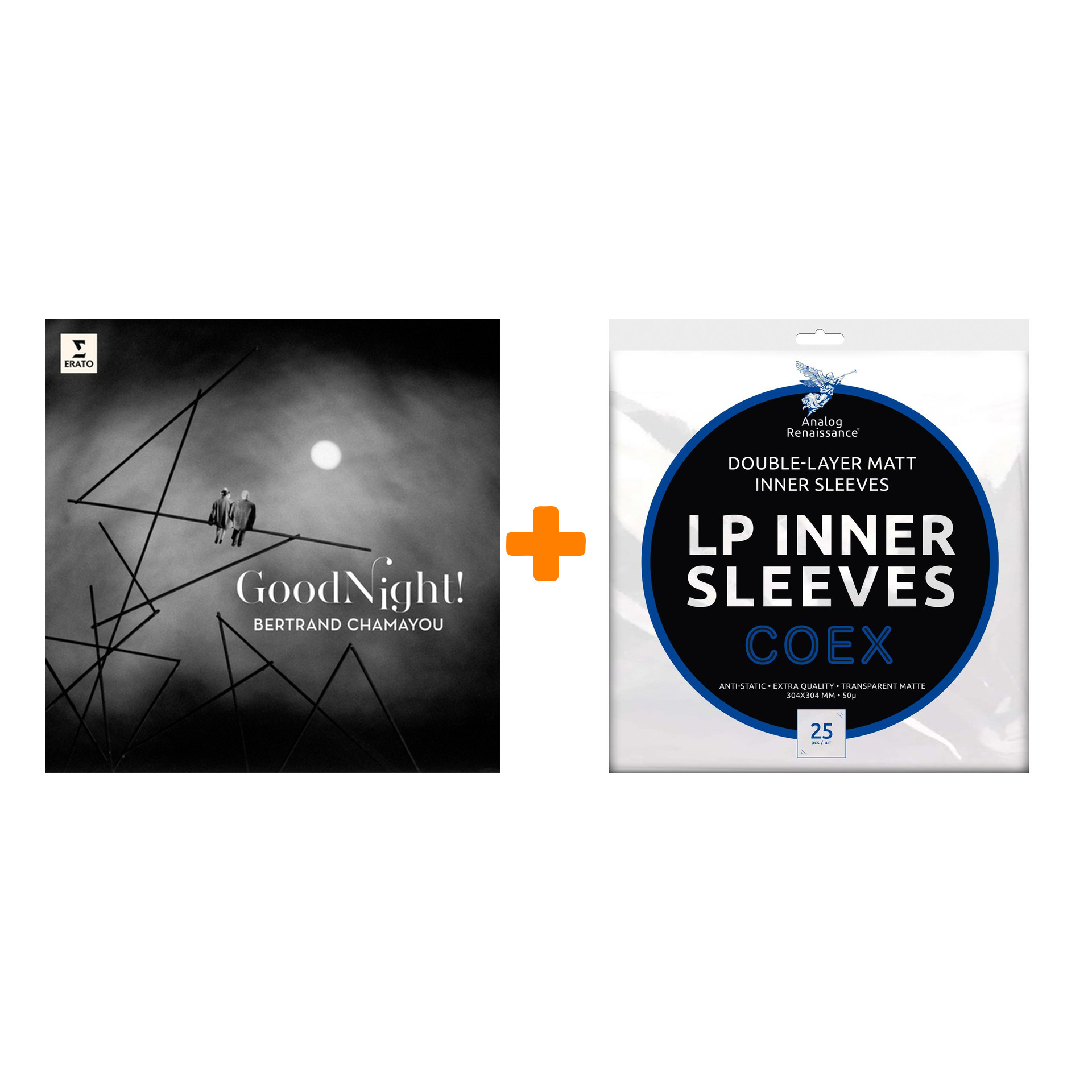 

BERTRAND CHAMAYOU Good Night! LP + Конверты внутренние COEX для грампластинок 12" 25шт Набор