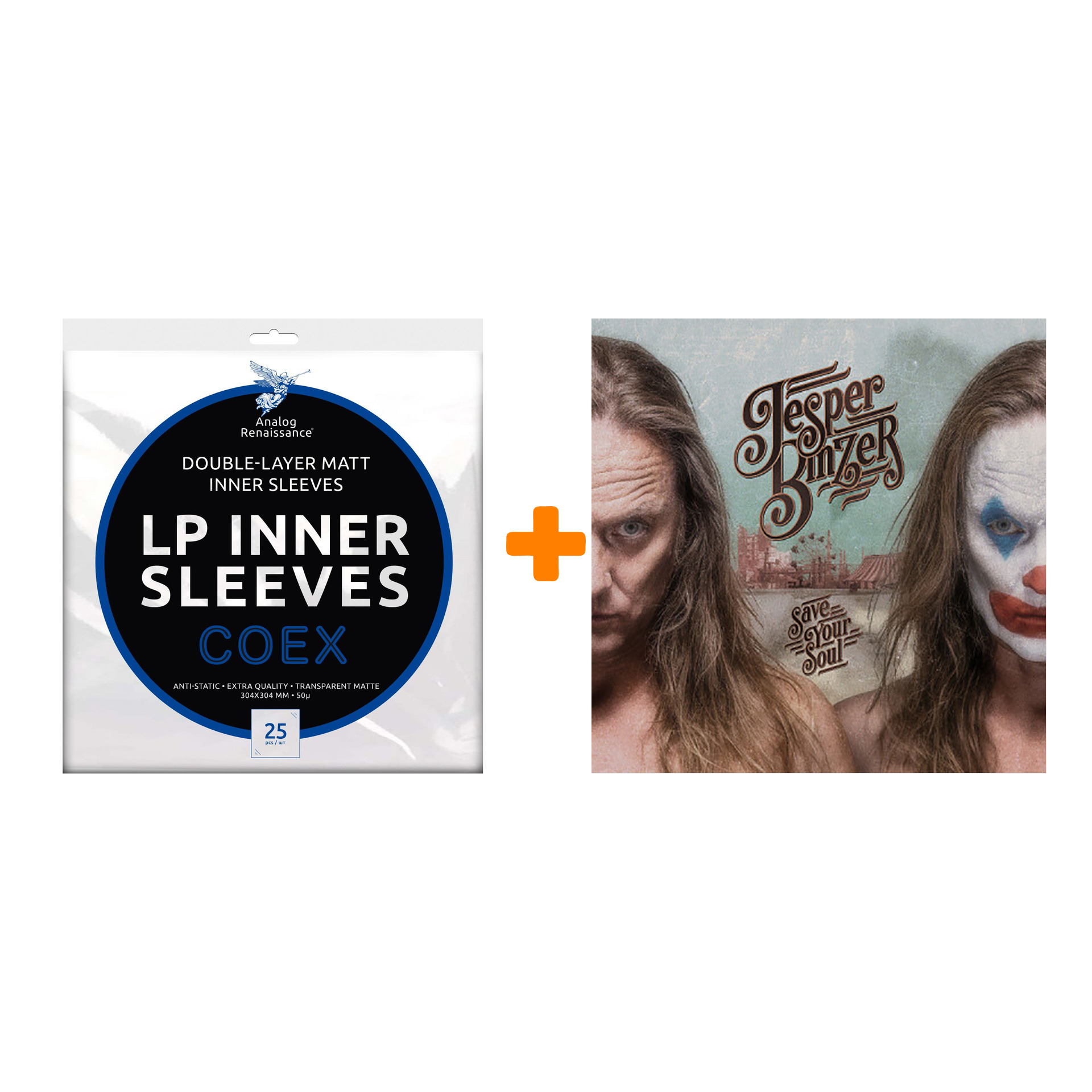 

BINZER JESPER Save Your Soul Coloured Vinyl LP + Конверты внутренние COEX для грампластинок 12" 25шт Набор