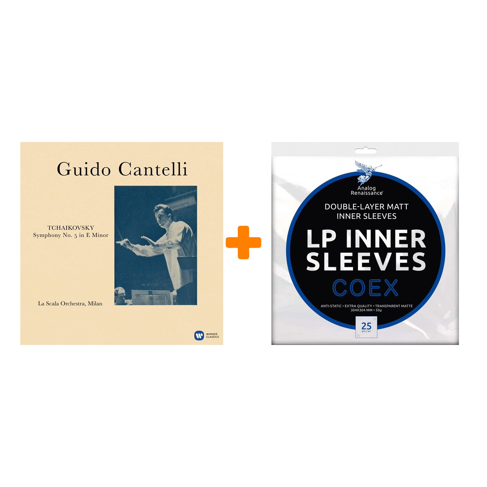 

CANTELLI GUIDO & ORCHESTRA DEL TEATRO ALLA SCALA, MILANO Tchaikovsky Symphony № 5 LP + Конверты внутренние COEX для грампластинок 12" 25шт Набор