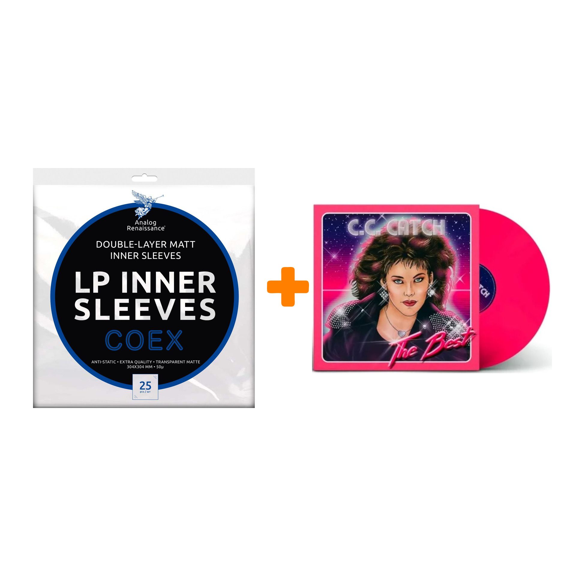 

CATCH C.C. The Best Coloured Pink Vinyl LP + Конверты внутренние COEX для грампластинок 12" 25шт Набор