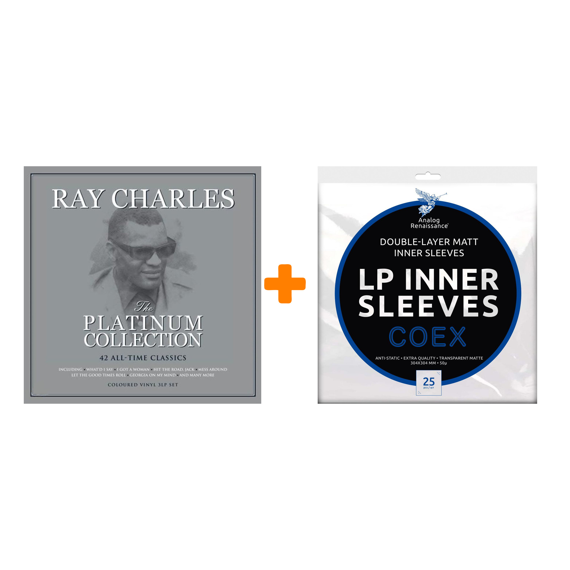 

CHARLES RAY The Platinum Collection 3LP + Конверты внутренние COEX для грампластинок 12" 25шт Набор