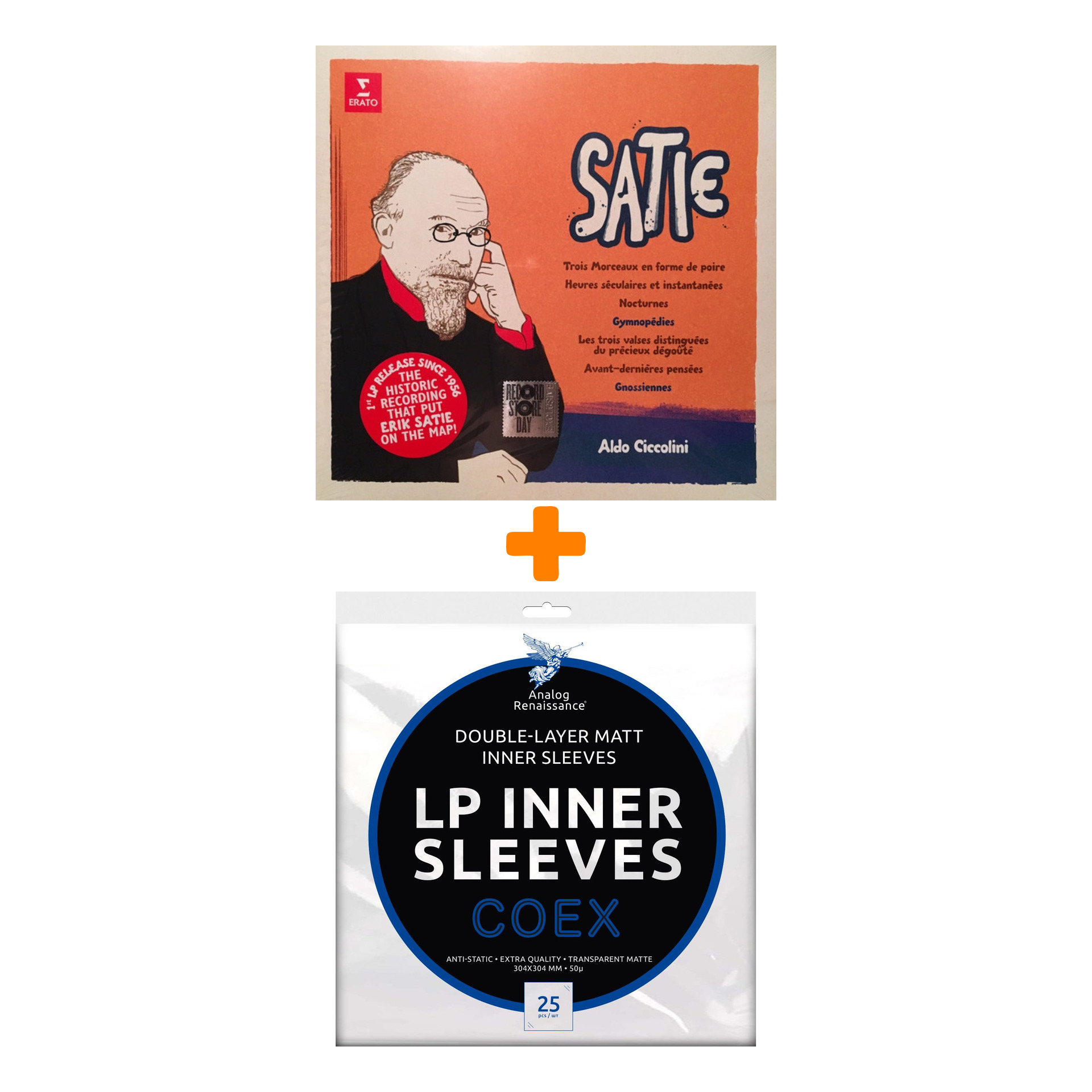 

CICCOLINI ALDO Satie LP + Конверты внутренние COEX для грампластинок 12" 25шт Набор