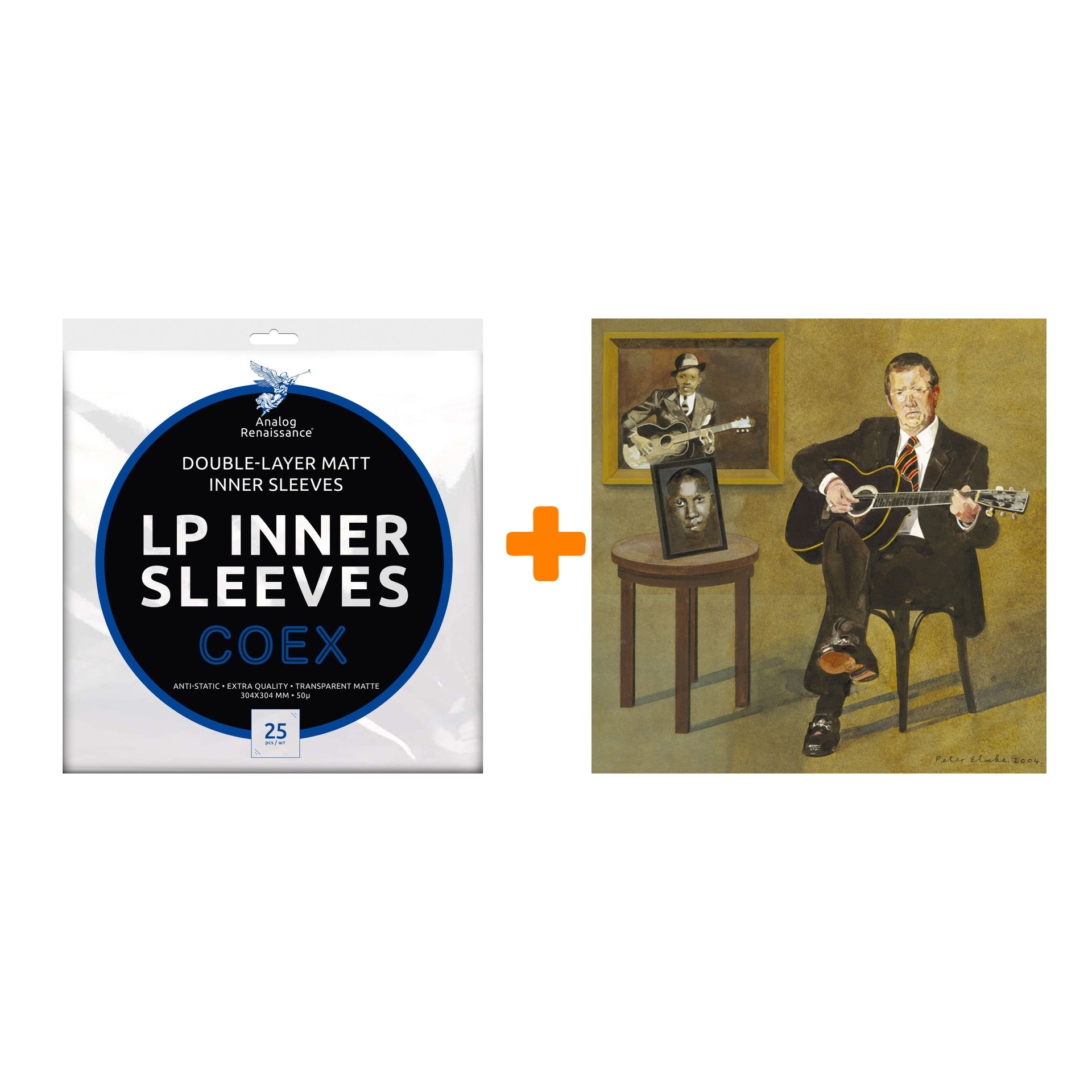 CLAPTON ERIC Me & Mr Johnson LP + Конверты внутренние COEX для грампластинок 12 25шт Набор цена и фото