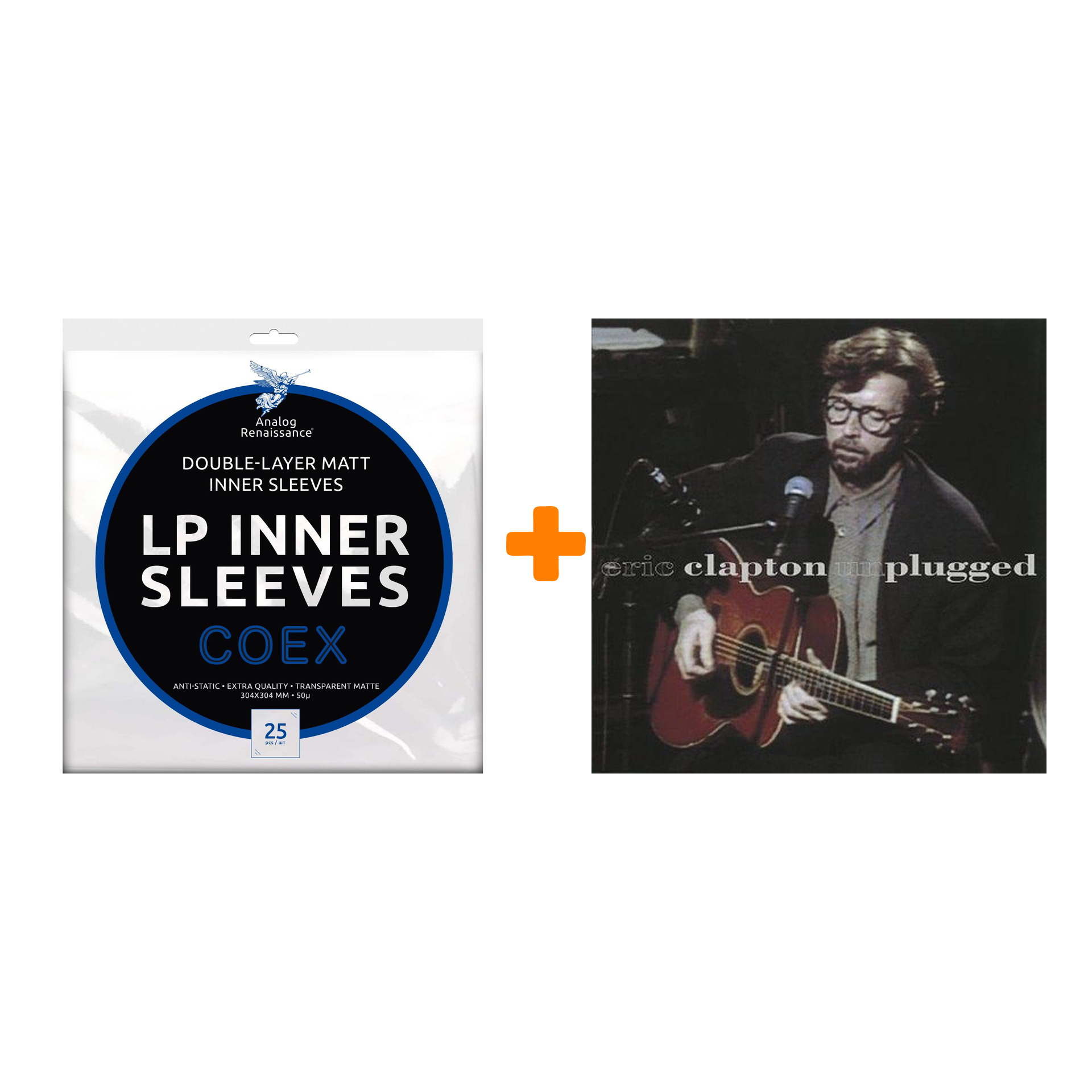 

CLAPTON ERIC Unplugged 2LP + Конверты внутренние COEX для грампластинок 12" 25шт Набор