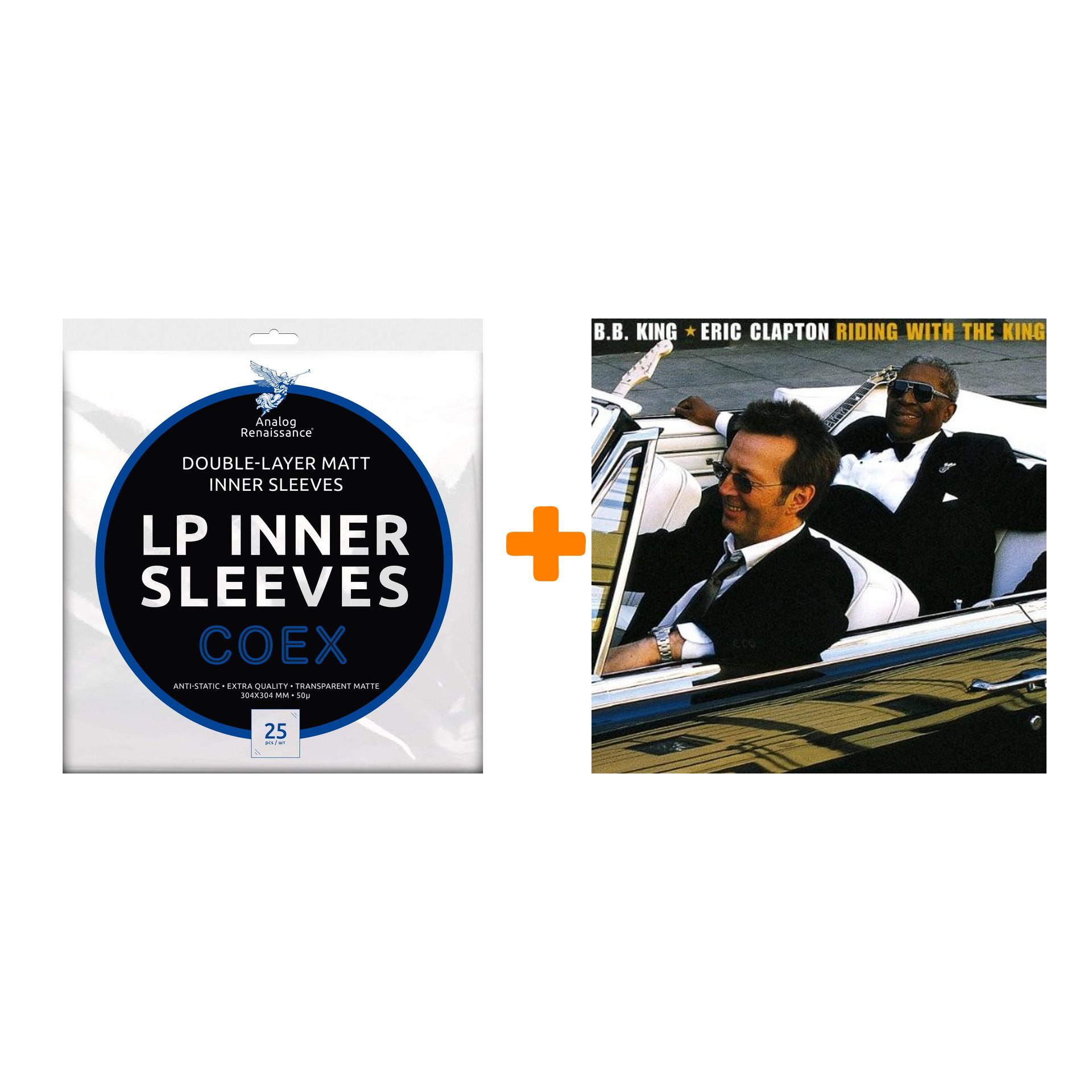 

CLAPTON ERIC & B.B. KING Riding With The King 2LP + Конверты внутренние COEX для грампластинок 12" 25шт Набор