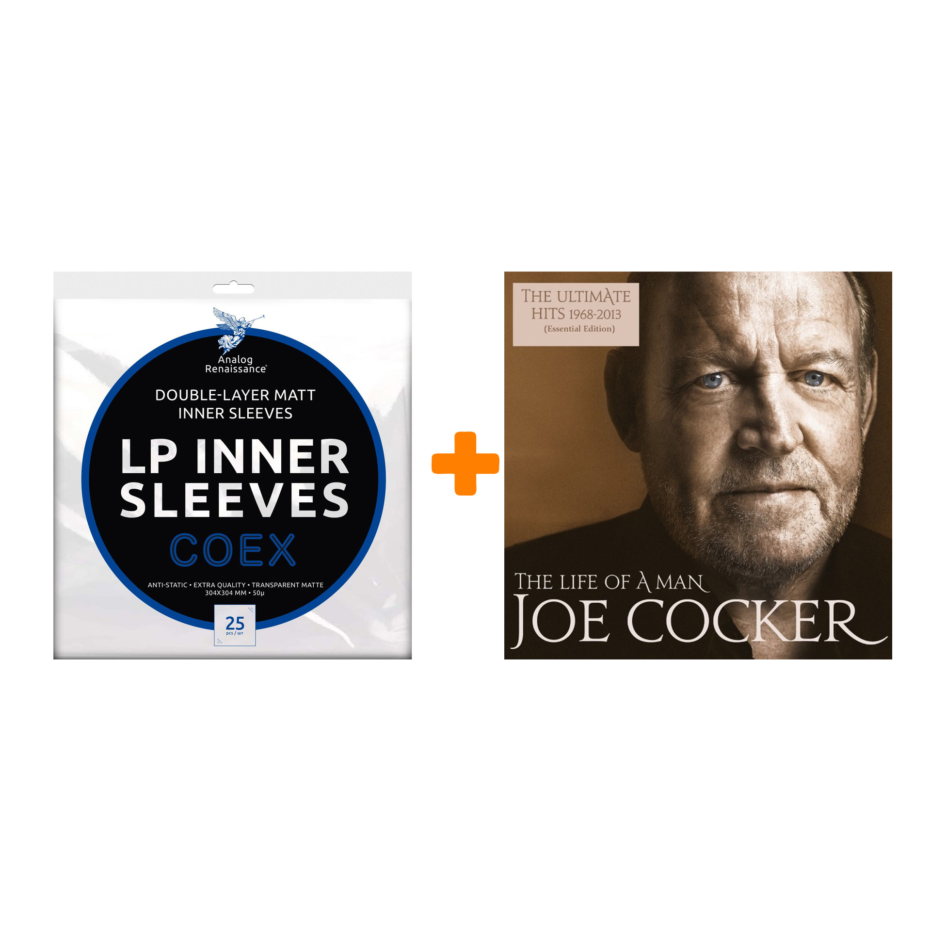 COCKER JOE The Life Of A Man The Ultimate Hits 1968-2013 2LP + Конверты внутренние COEX для грампластинок 12 25шт Набор цена и фото
