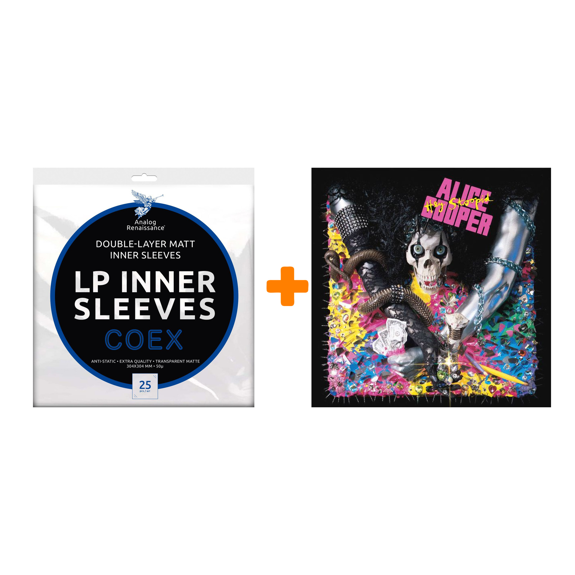 COOPER ALICE Hey Stoopid LP + Конверты внутренние COEX для грампластинок 12 25шт Набор цена и фото