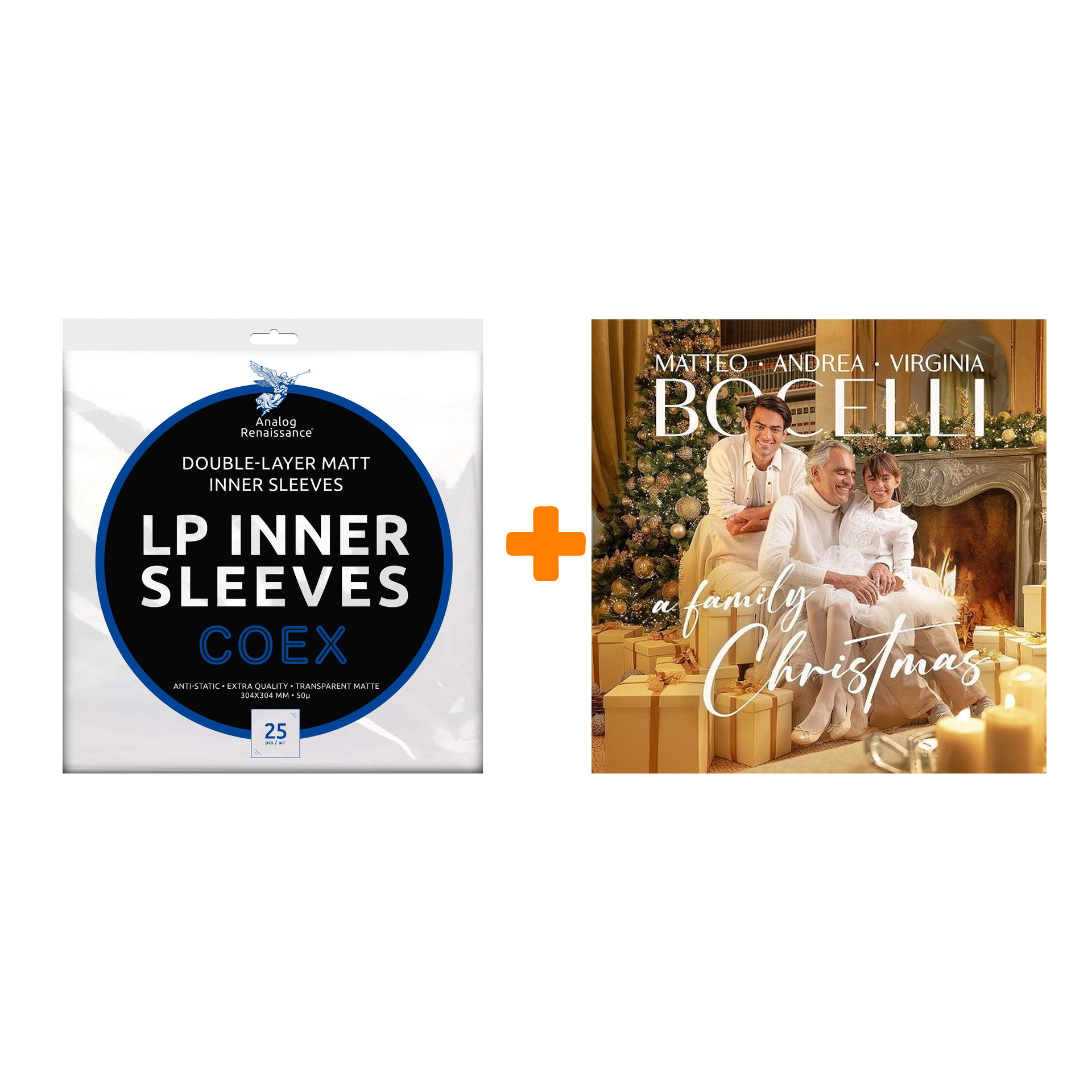 

BOCELLI ANDREA A Family Christmas LP + Конверты внутренние COEX для грампластинок 12" 25шт Набор