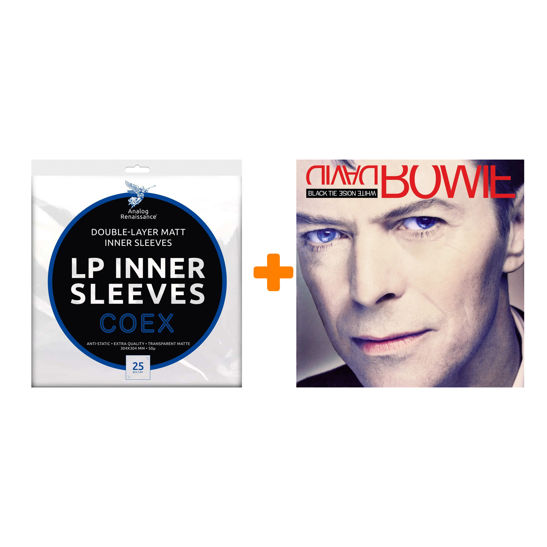 

BOWIE DAVID Black Tie White Noise 2LP + Конверты внутренние COEX для грампластинок 12" 25шт Набор