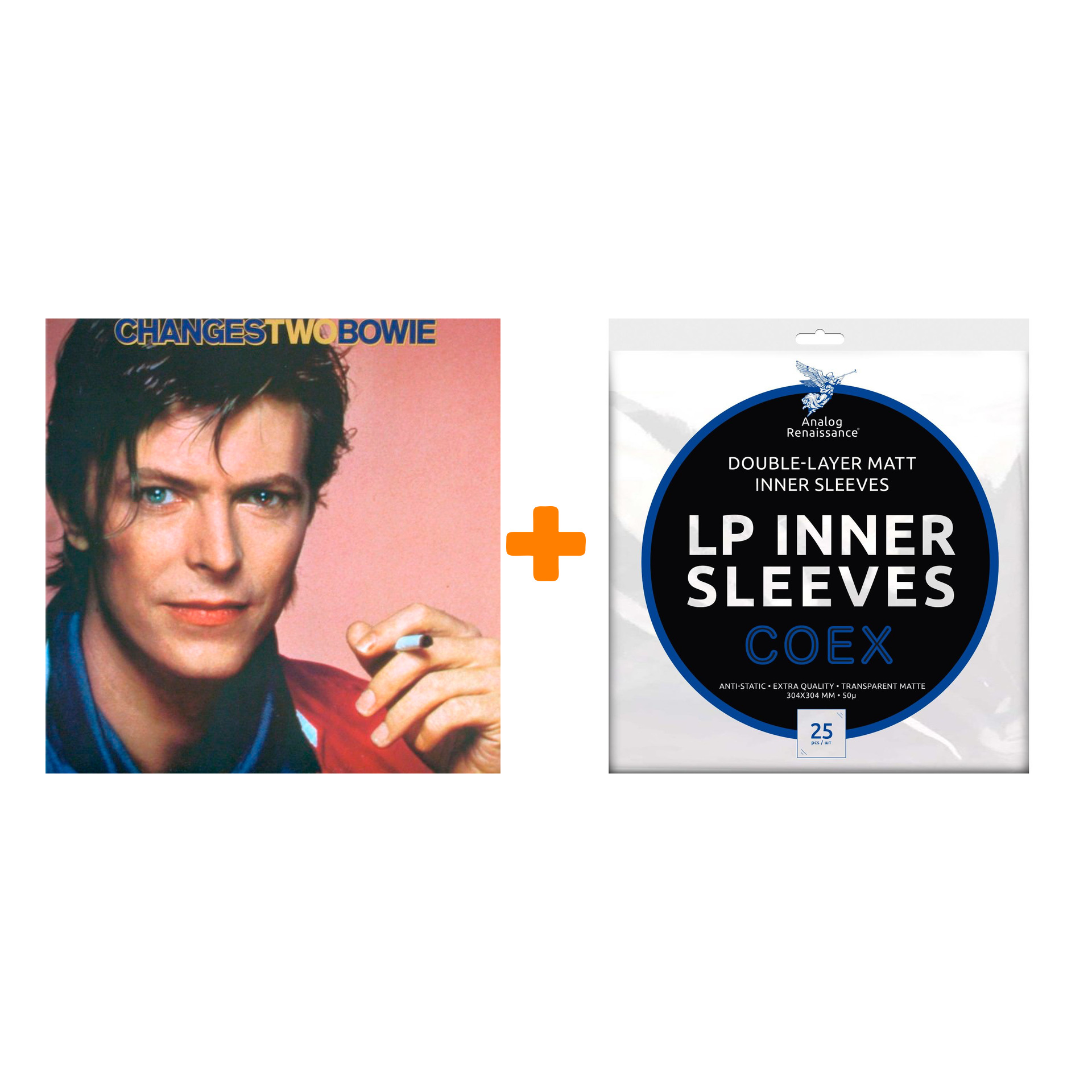 

BOWIE DAVID Changestwobowie LP + Конверты внутренние COEX для грампластинок 12" 25шт Набор