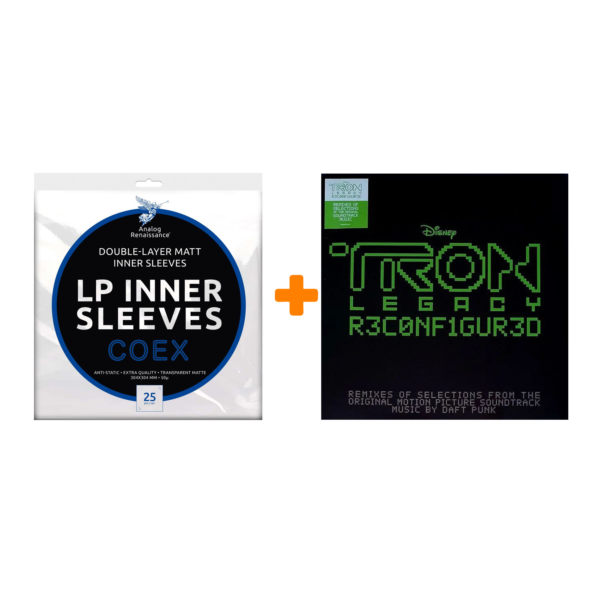 цена DAFT PUNK Tron: Legacy Reconfigured 2LP + Конверты внутренние COEX для грампластинок 12 25шт Набор