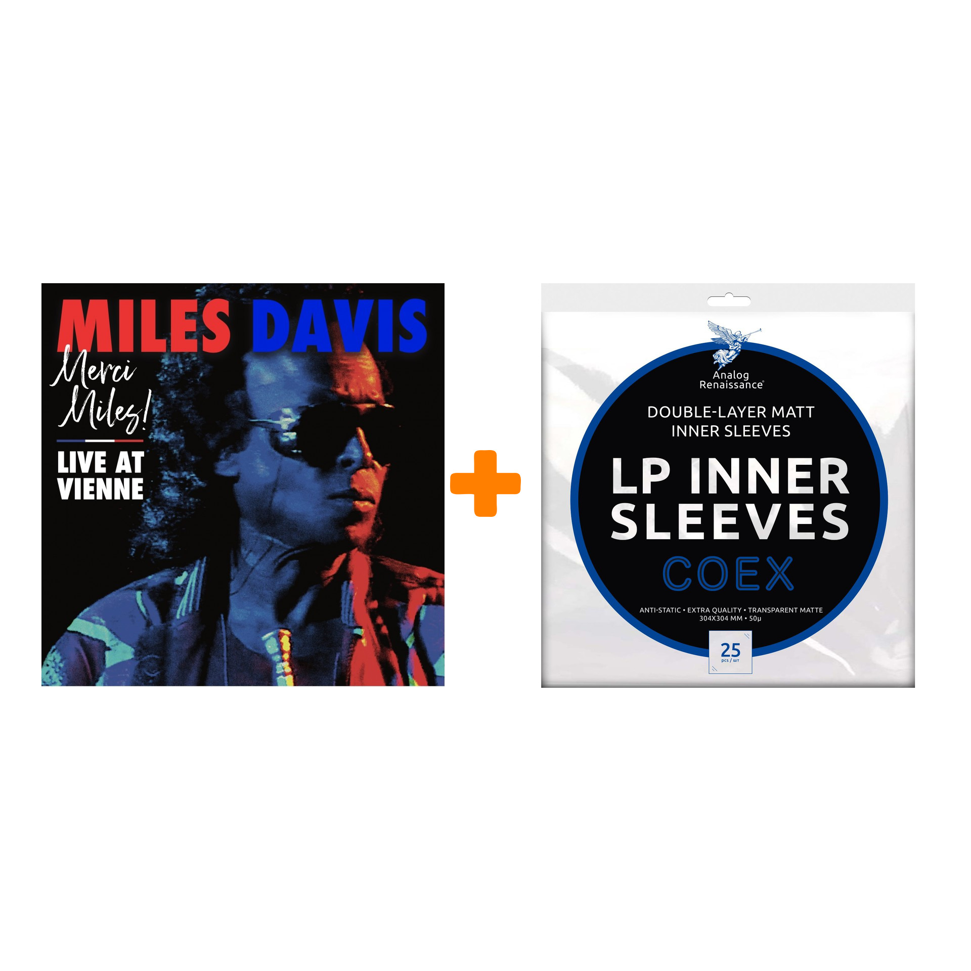 

DAVIS MILES Merci Miles! Live At Vienne 2LP + Конверты внутренние COEX для грампластинок 12" 25шт Набор