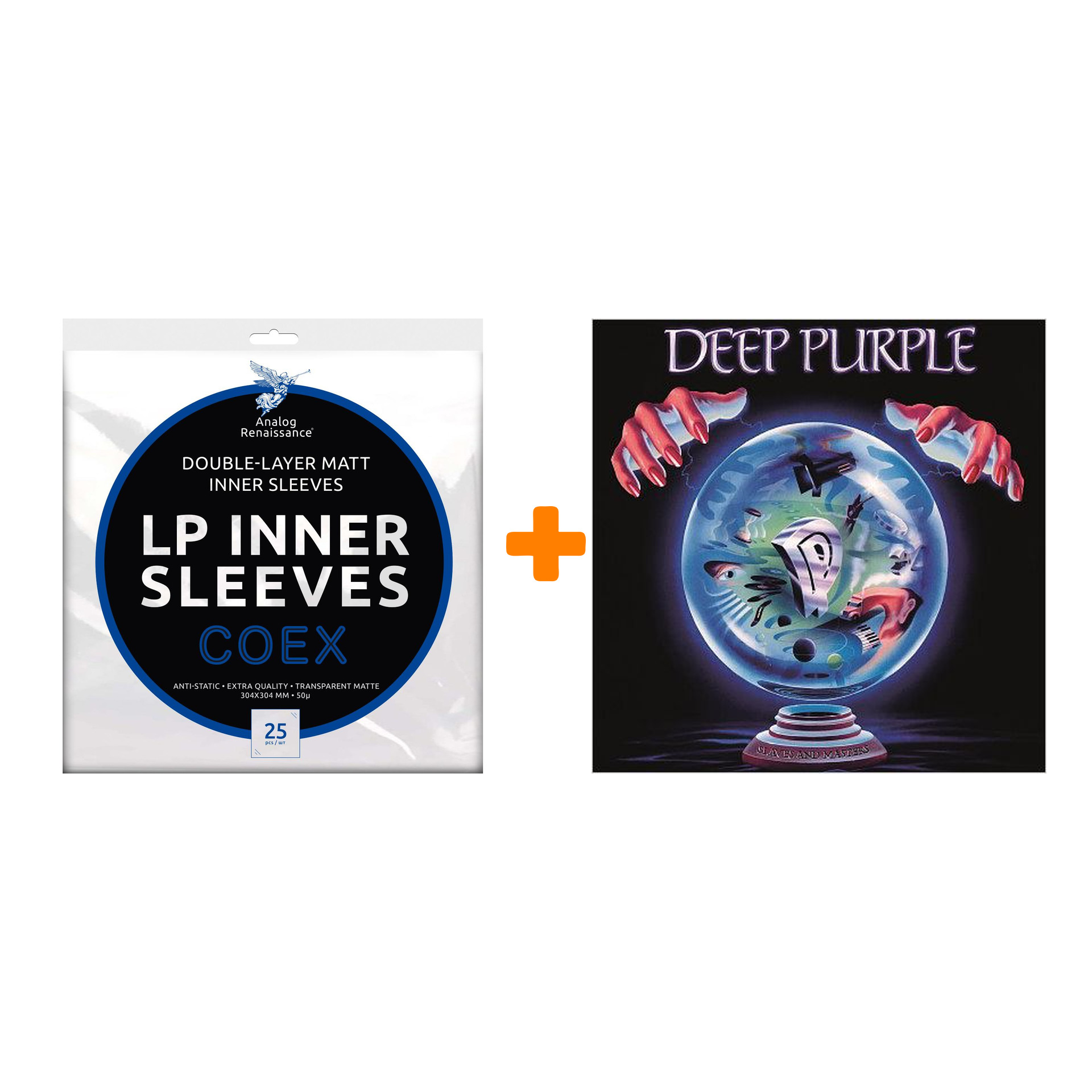 DEEP PURPLE Slaves & Masters LP + Конверты внутренние COEX для грампластинок 12 25шт Набор