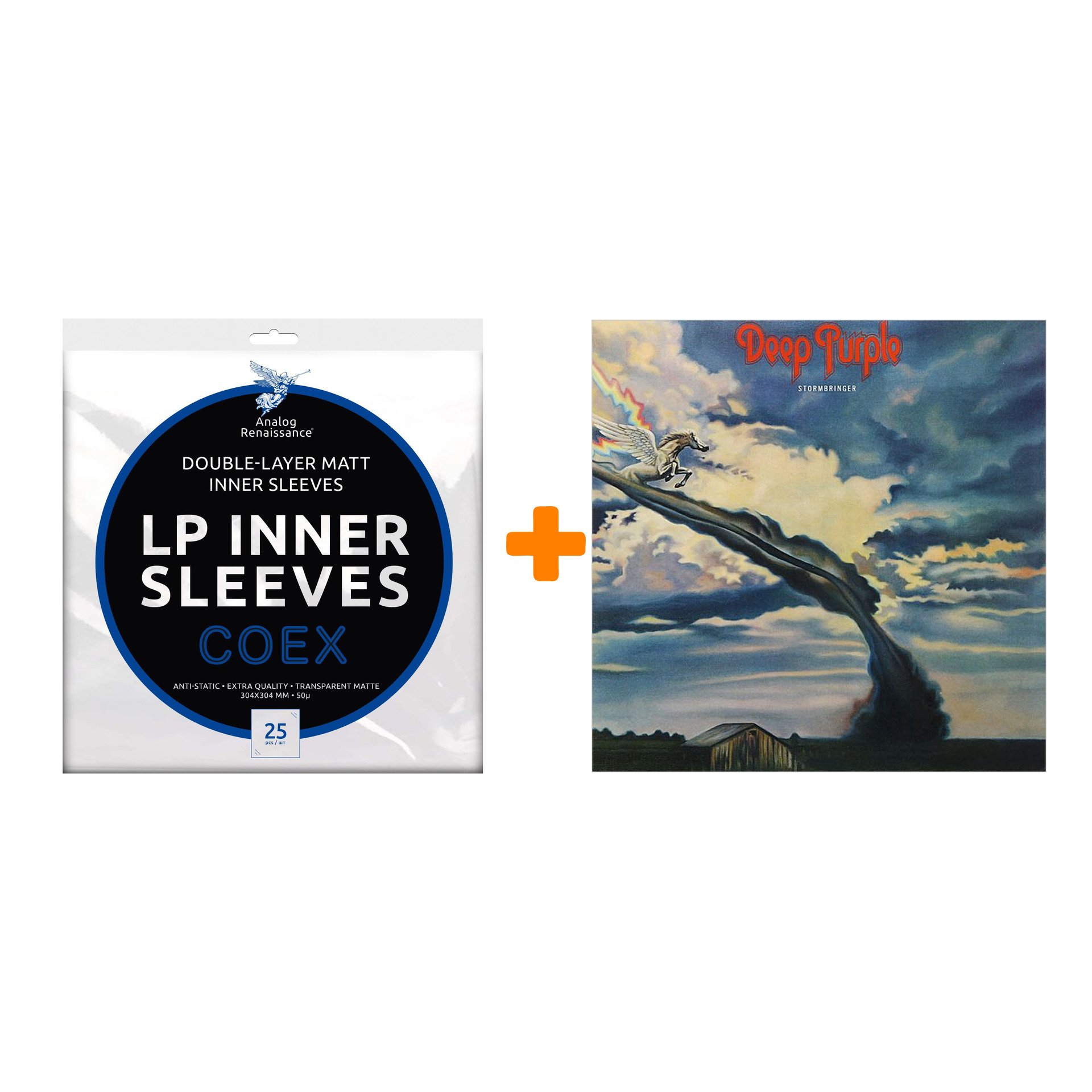 DEEP PURPLE Stormbringer LP + Конверты внутренние COEX для грампластинок 12 25шт Набор цена и фото
