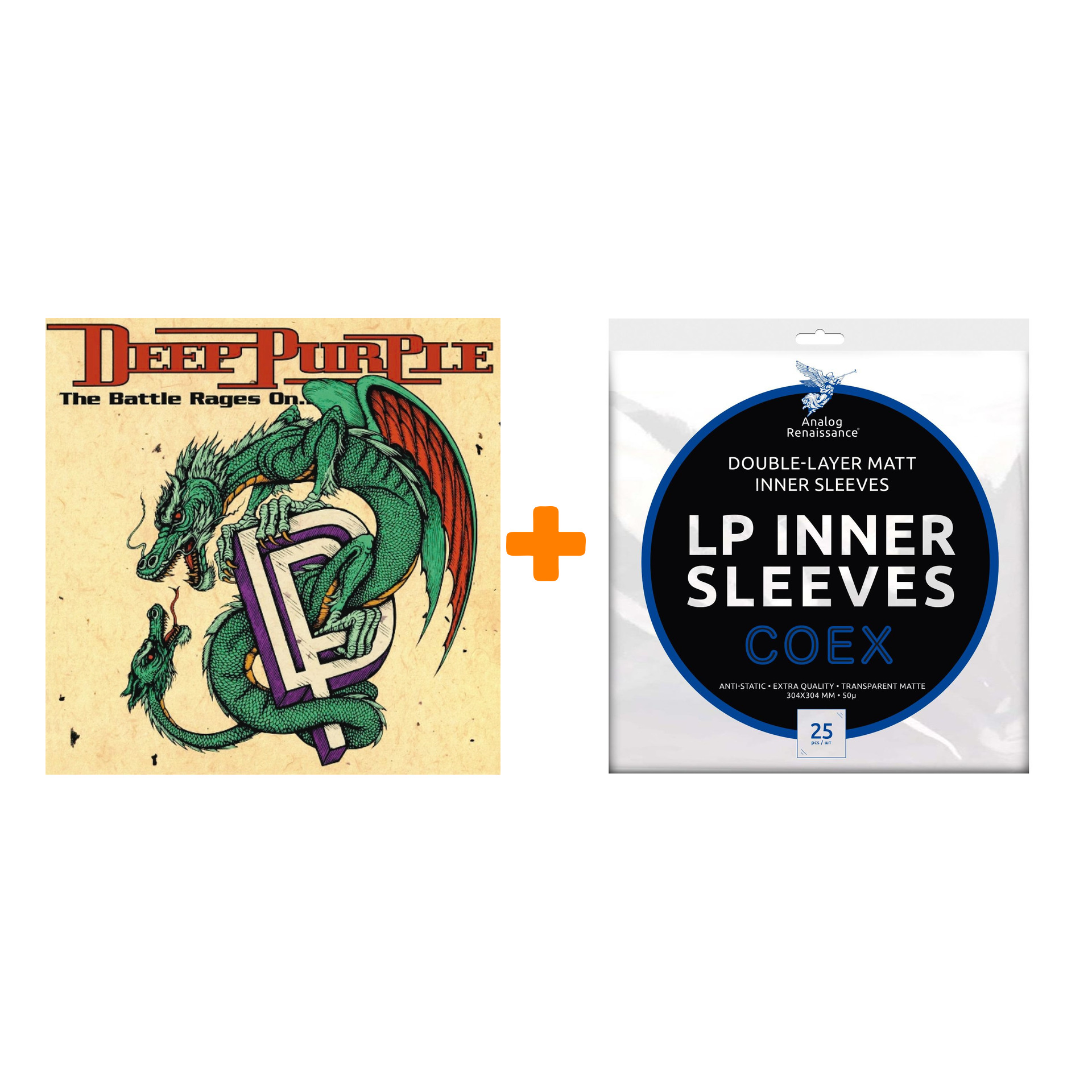 DEEP PURPLE The Battle Rages On LP + Конверты внутренние COEX для грампластинок 12 25шт Набор