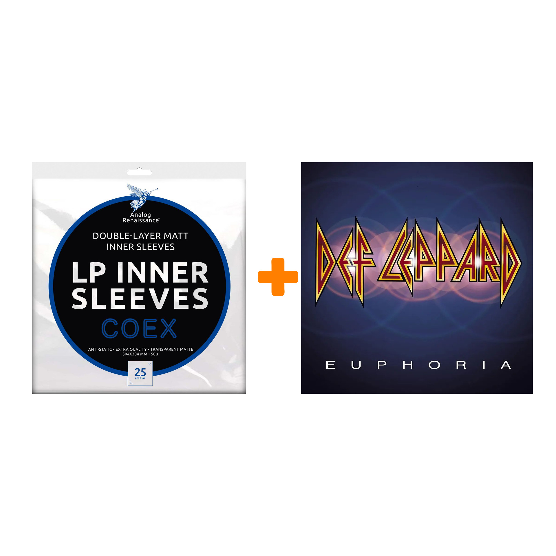 DEF LEPPARD Euphoria 2LP + Конверты внутренние COEX для грампластинок 12 25шт Набор