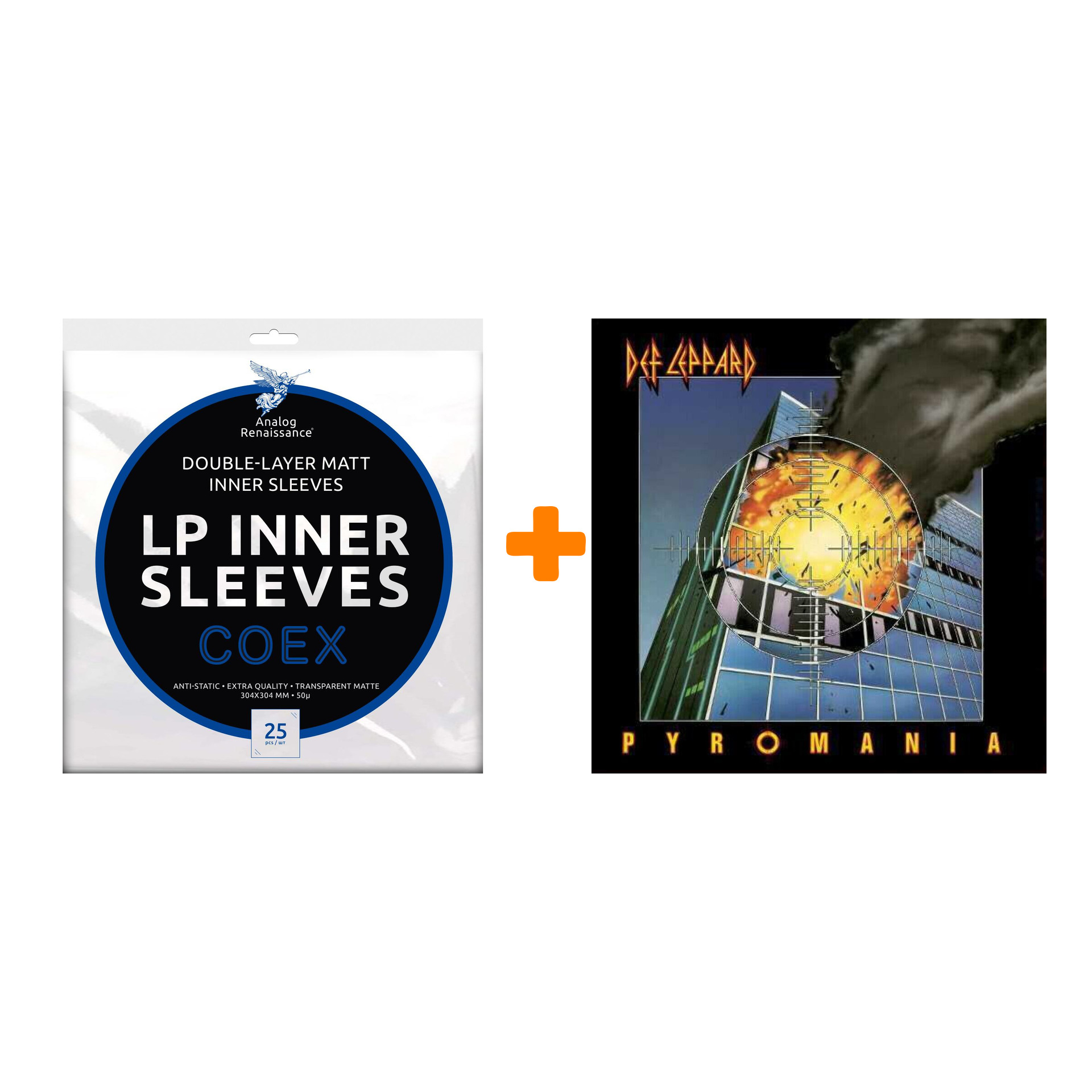 DEF LEPPARD Pyromania LP + Конверты внутренние COEX для грампластинок 12 25шт Набор