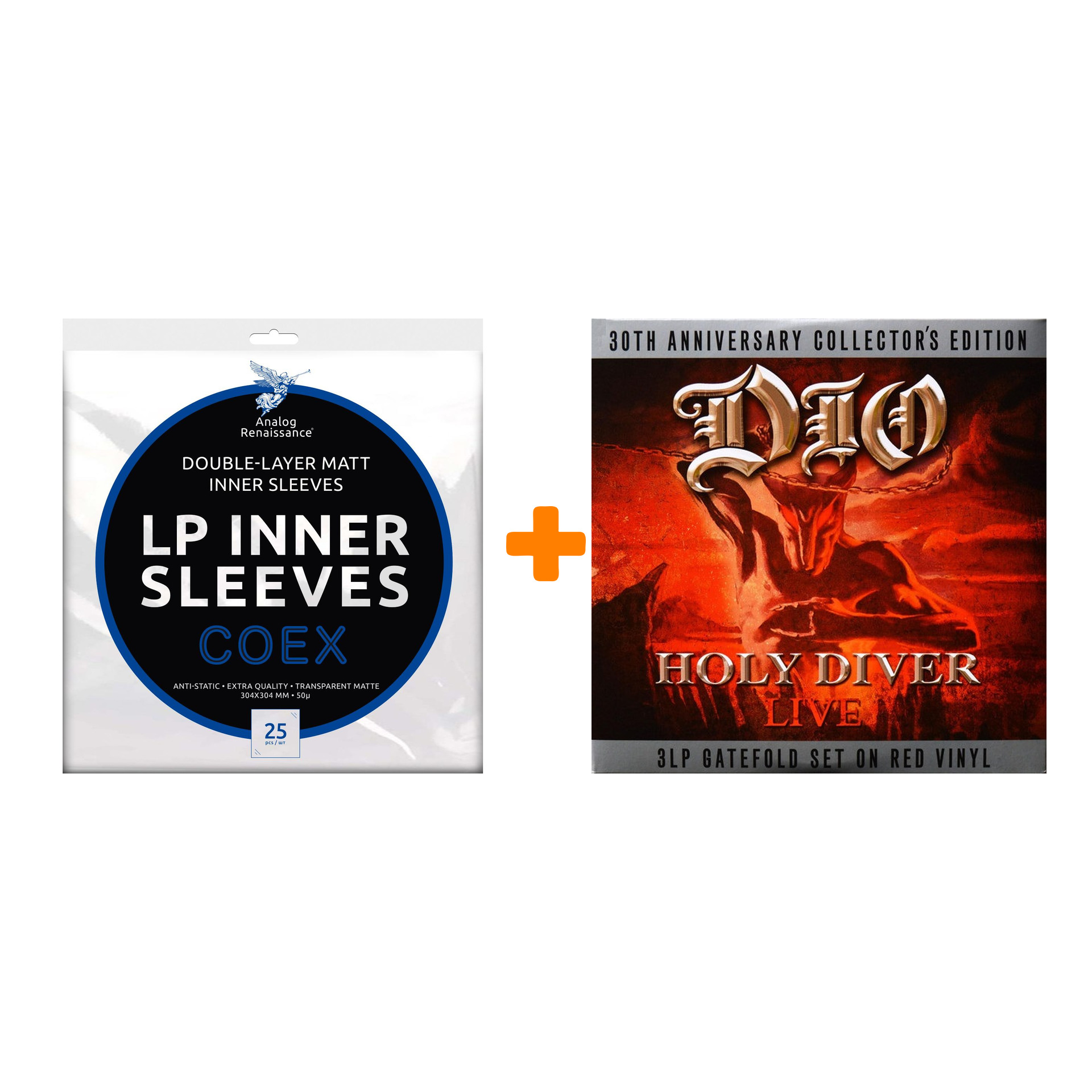 

DIO Holy Diver Live 3LP + Конверты внутренние COEX для грампластинок 12" 25шт Набор